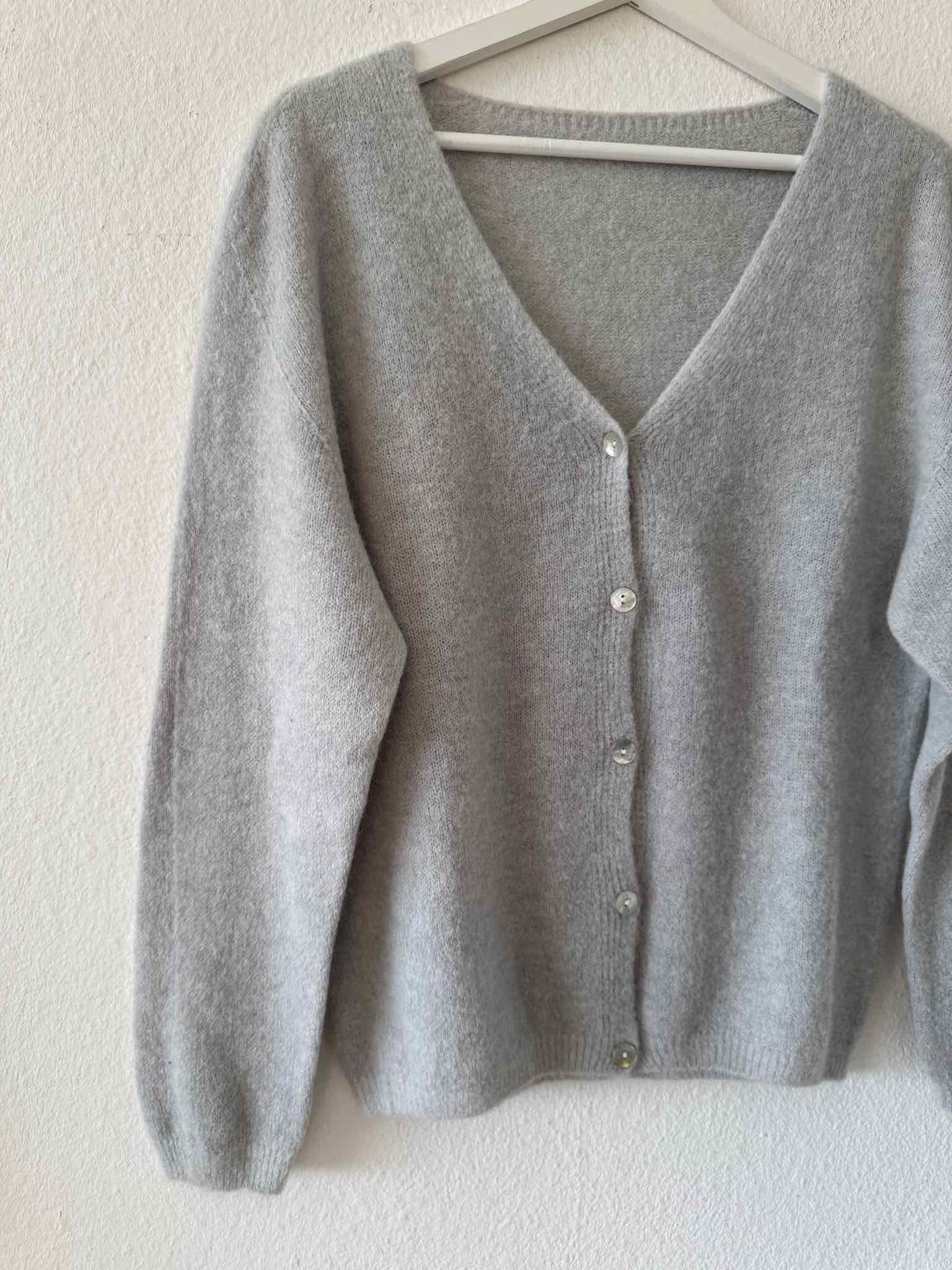 Basic Baby Alpaka Cardigan für Damen in Light Grey von Maingold Basics