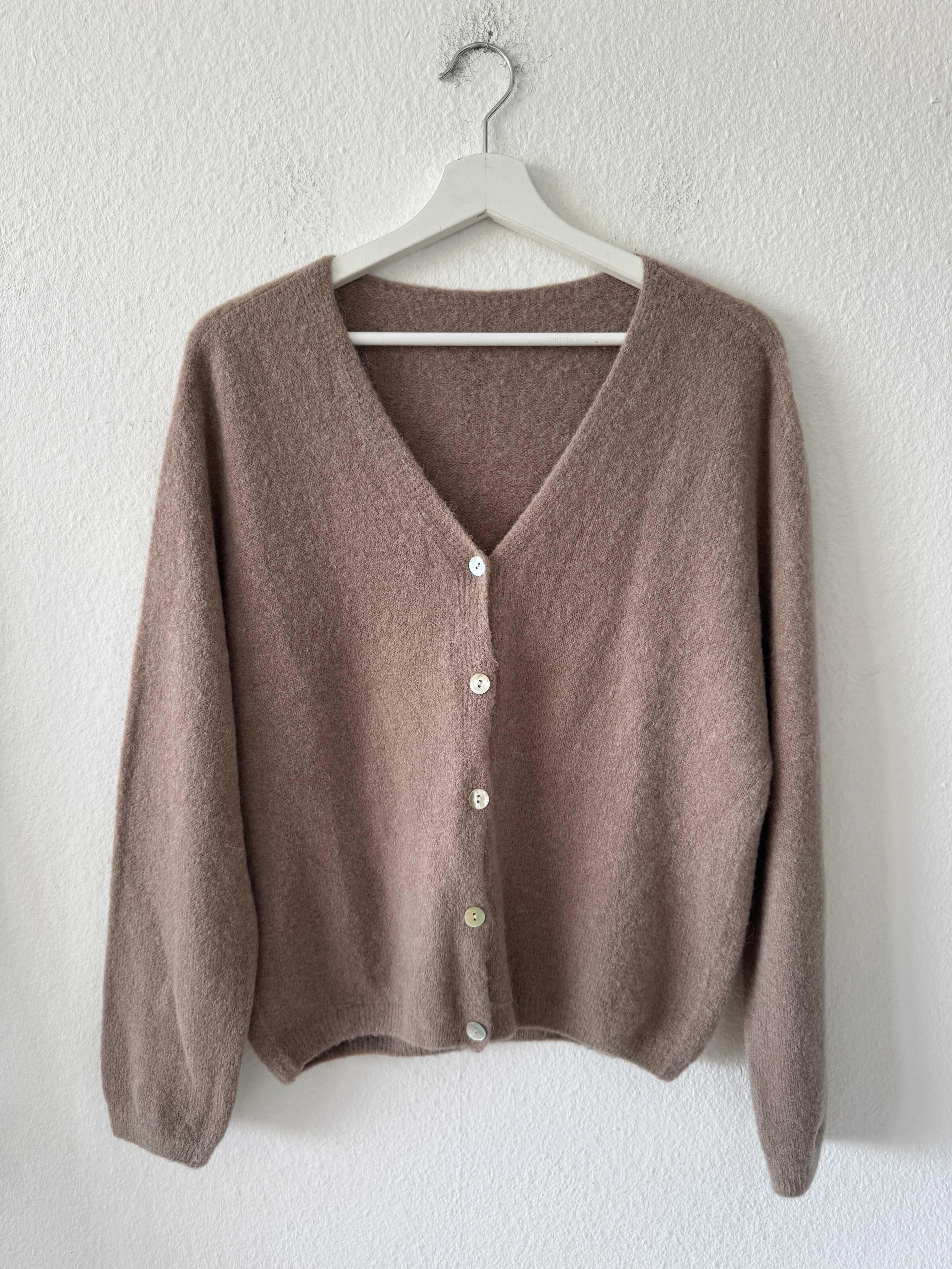 Basic Baby Alpaka Cardigan - Light Taupe