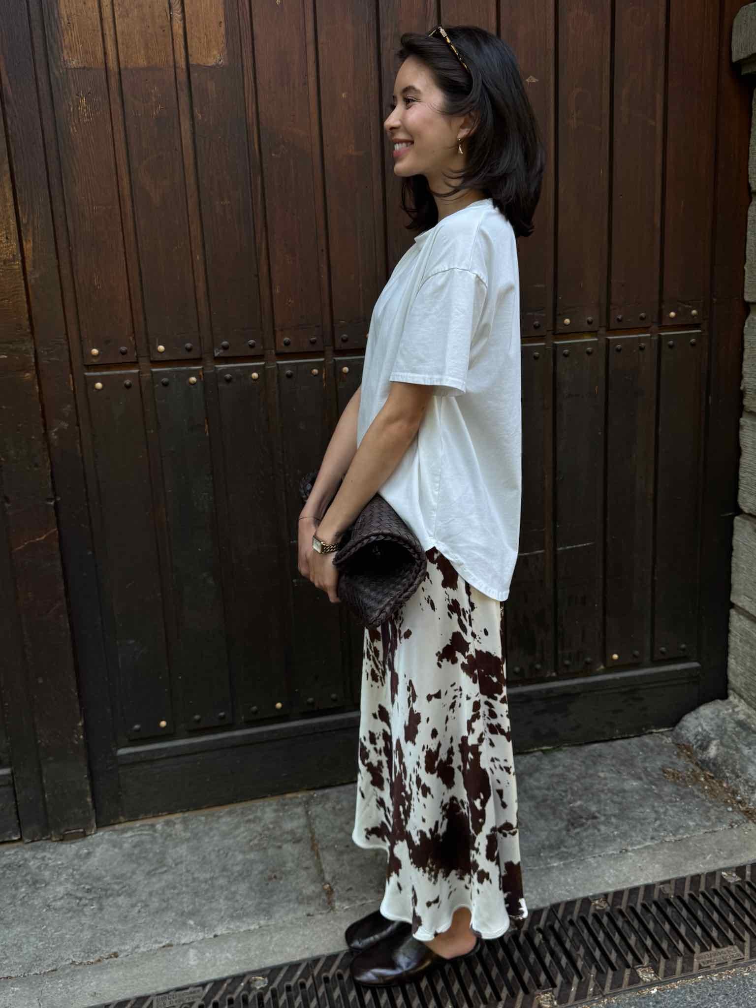 Basic Oversize T-Shirt für Damen in White von Maingold Basics