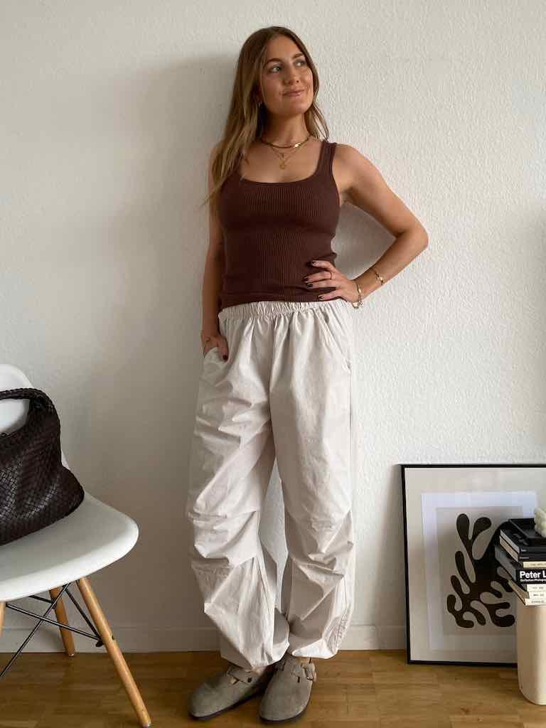 Basic Top aus Strick für Damen in Brown von maingoldbasics.de