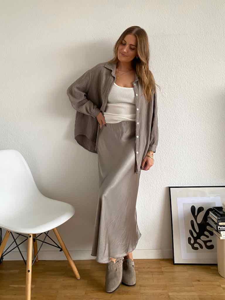 Basic Top aus Strick in White für Damen von maingoldbasics.de