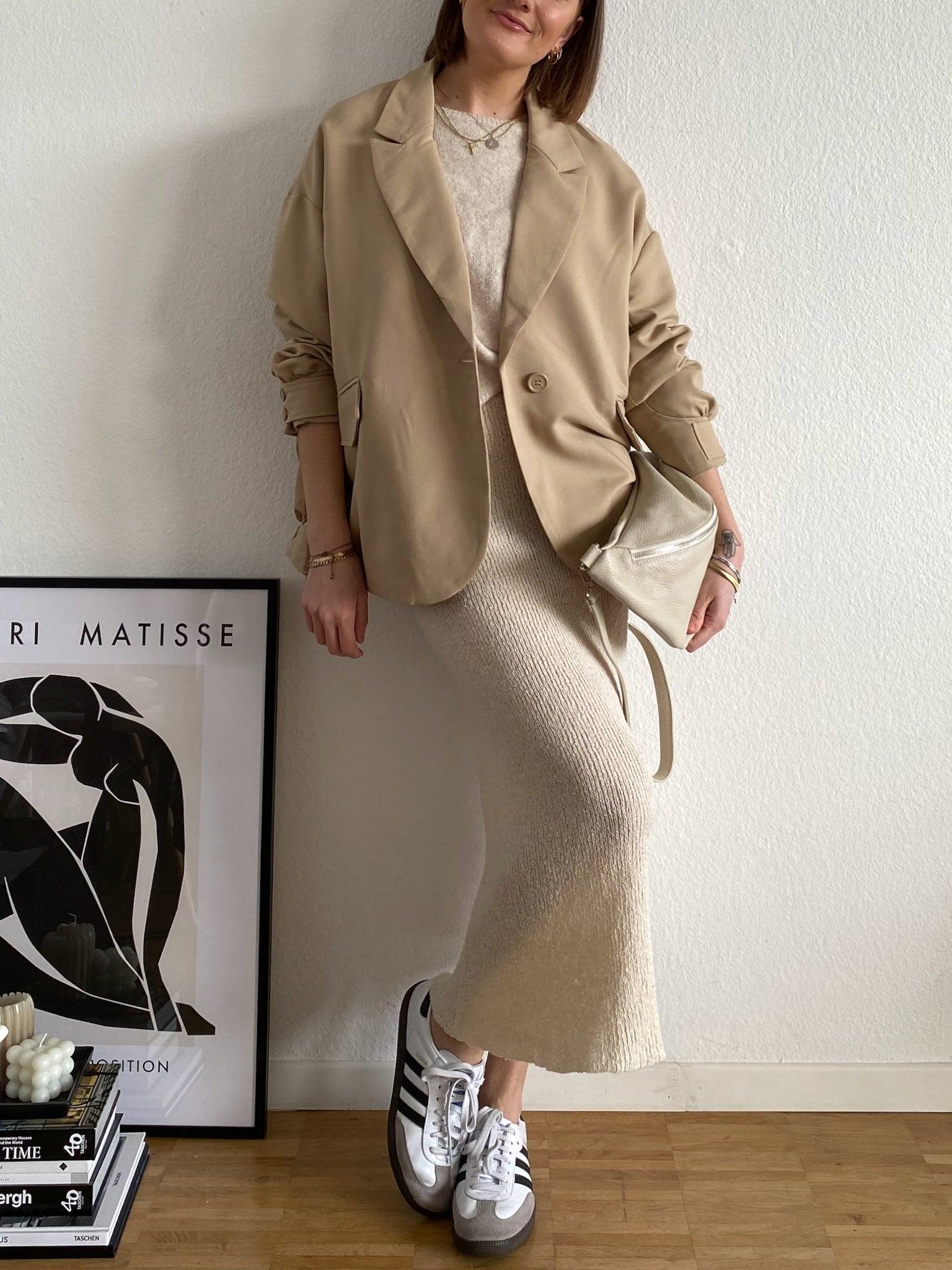 Blouson Blazer für Damen in Beige von Maingold Basiics