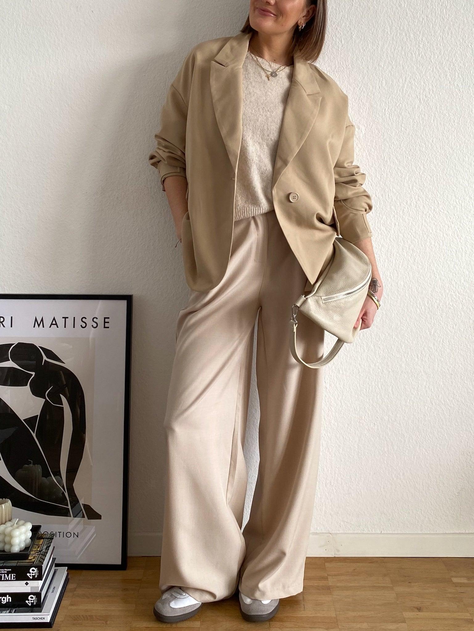 Blouson Blazer für Damen in Beige von Maingold Basiics