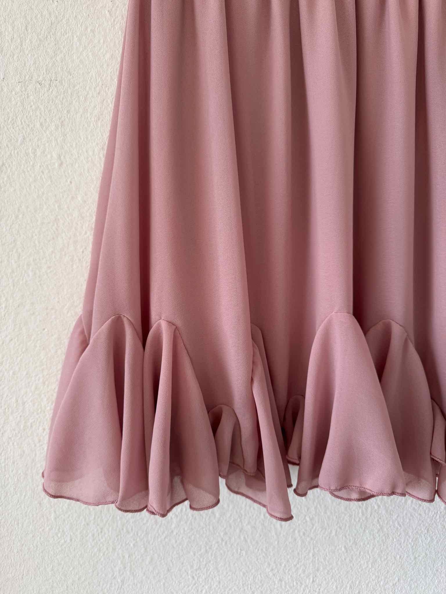 Chiffon Volants Rock für Damen in Baby Rosé von Maingold Basics