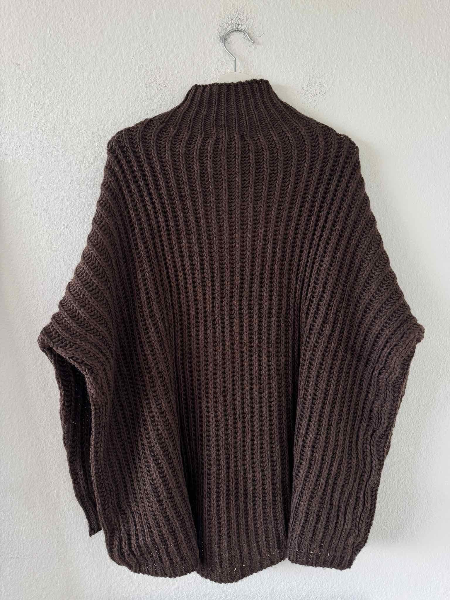 Chunky Knit Pullover für Damen in Chocolate von Maingold Basics