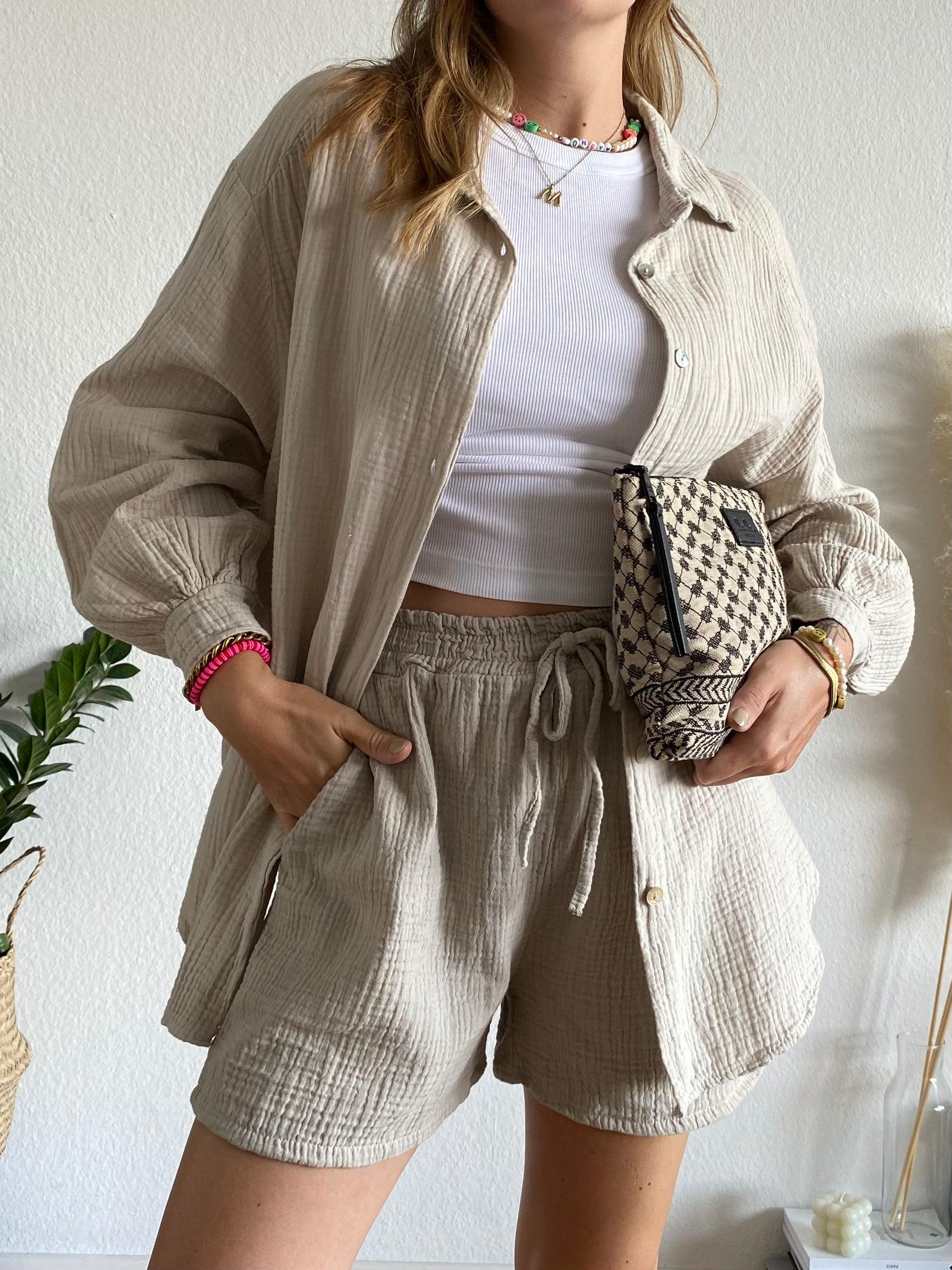 Musselin Shorts - Beige
