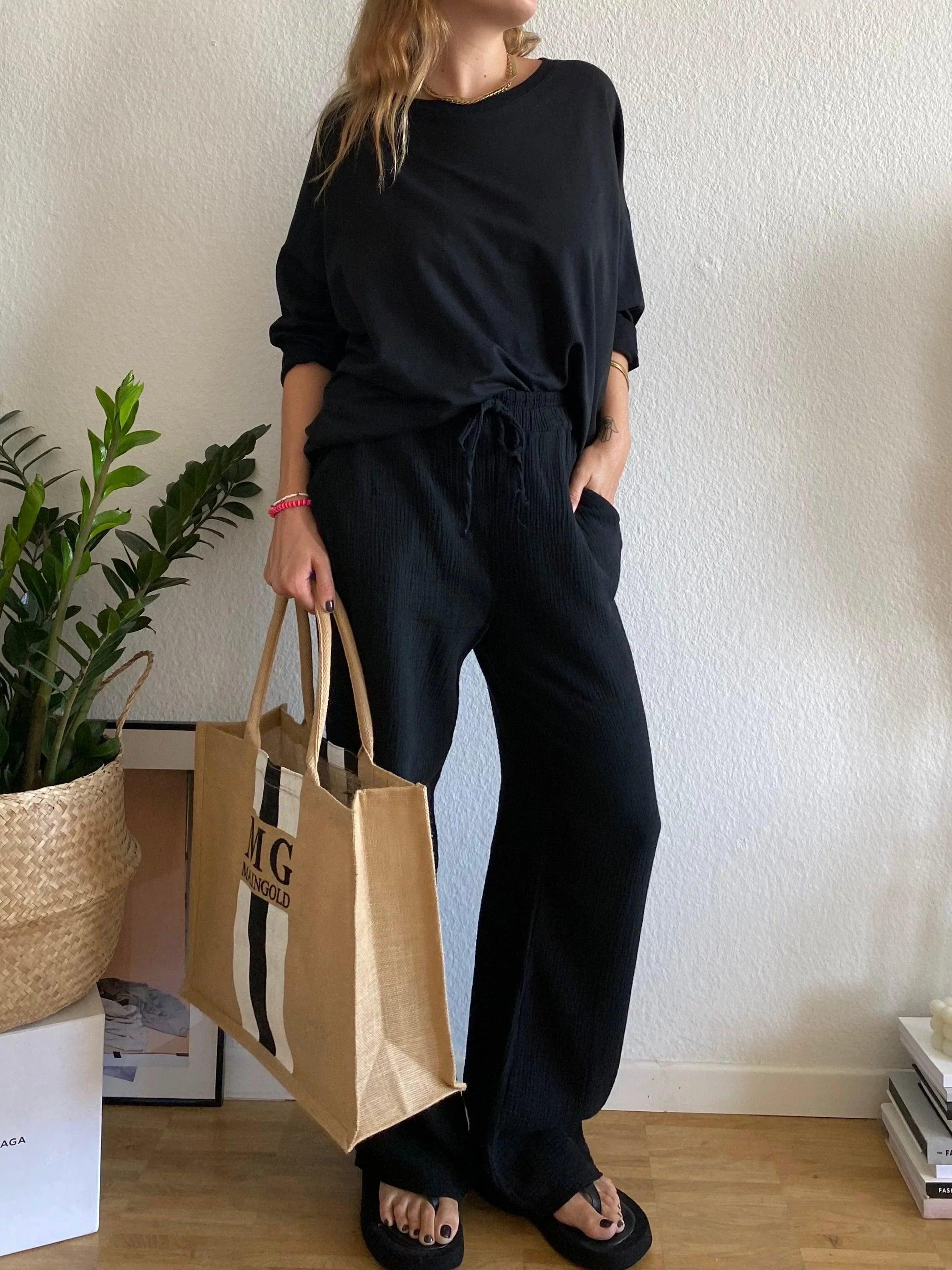 Leichtes Sweatshirt - Black