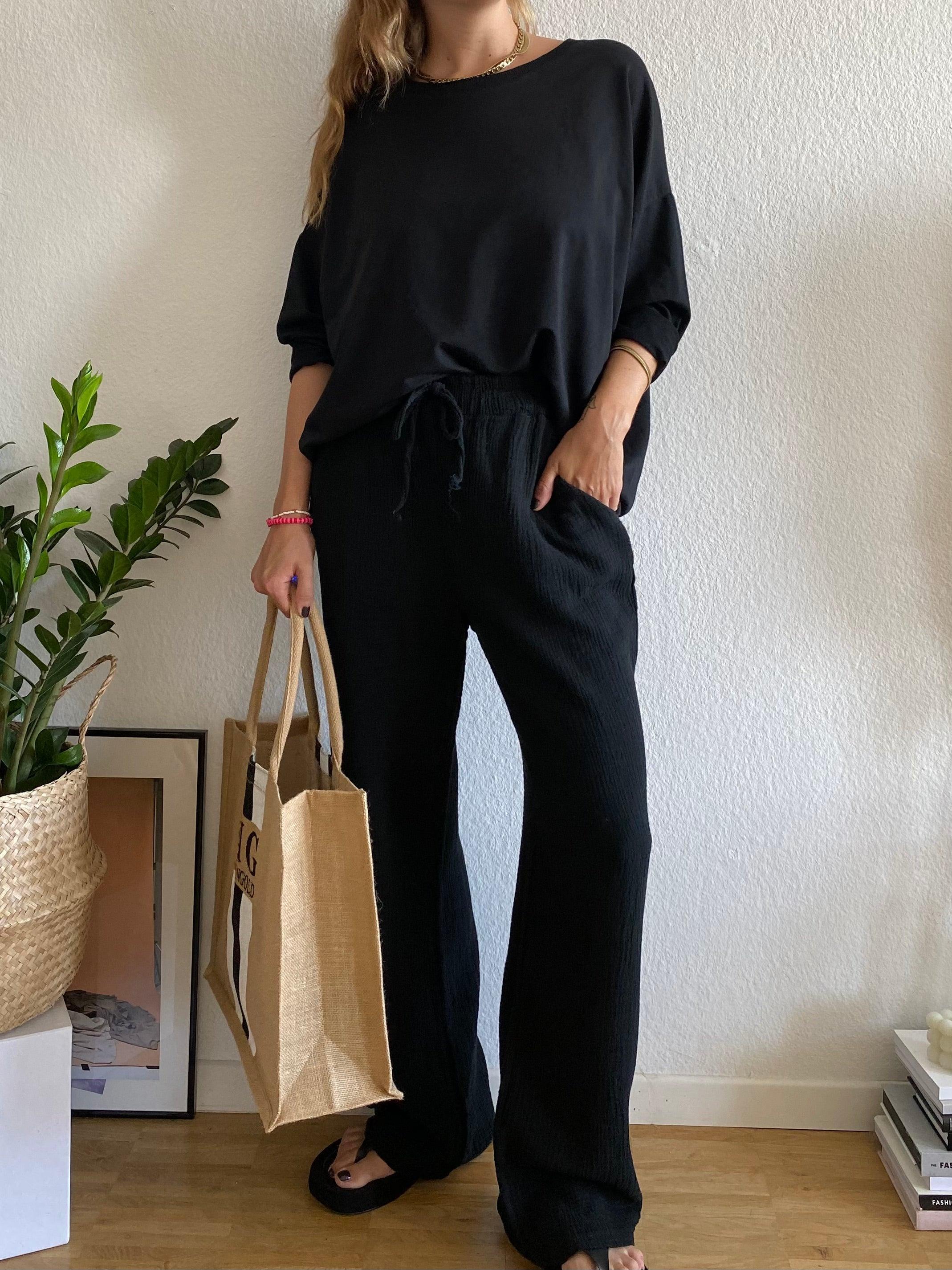 Leichtes Sweatshirt - Black