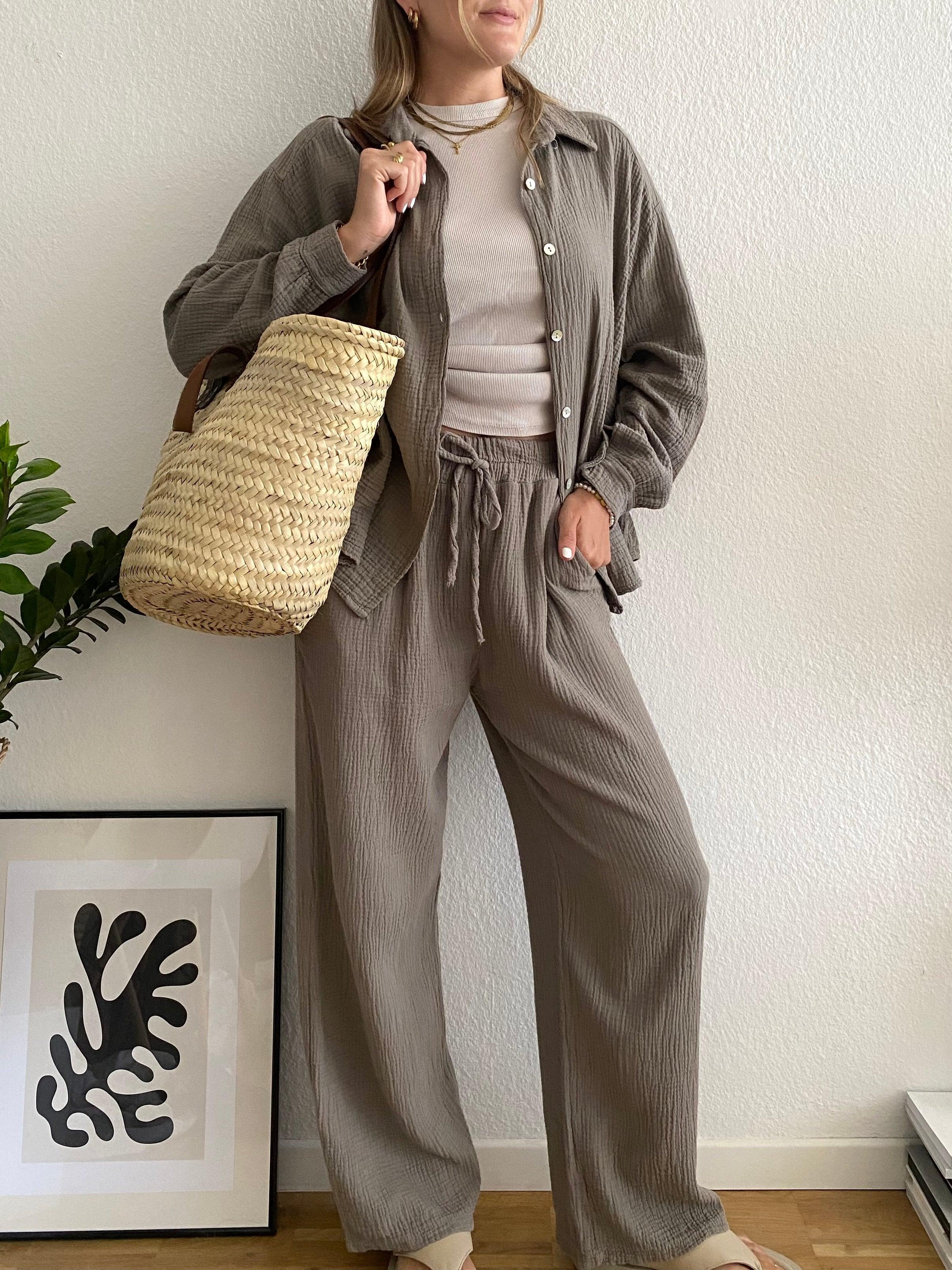 Musselin Pants - Taupe