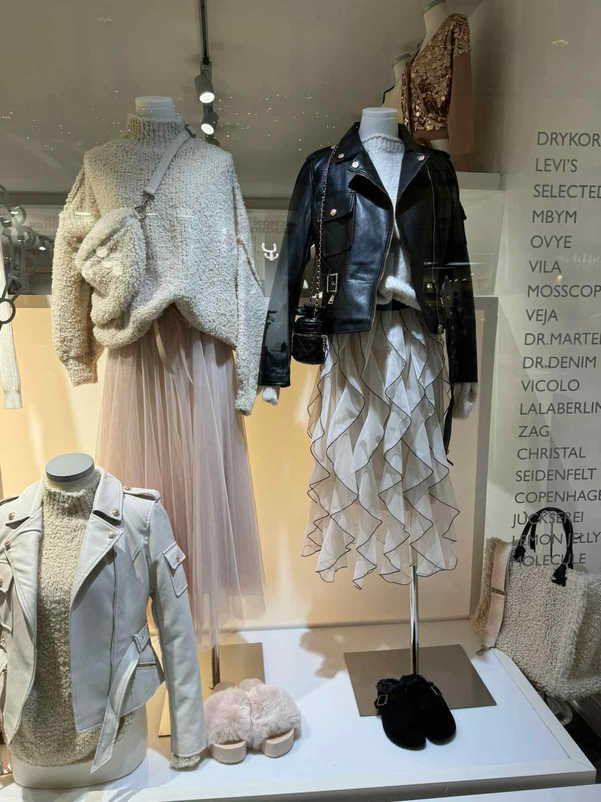 Lederimitatjacke mit Gürtel für Damen in Black von Maingold Basics