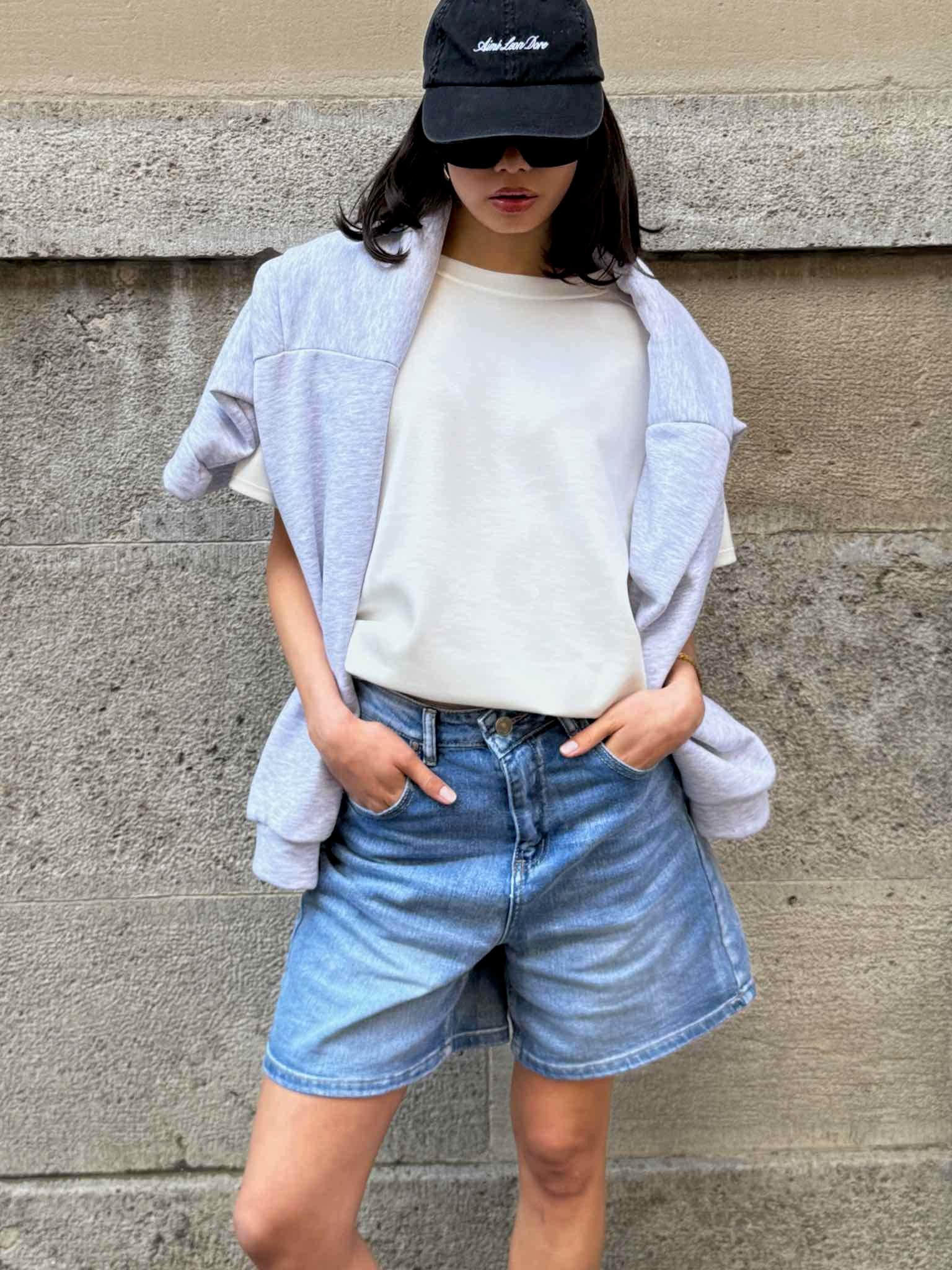Denim Shorts - Mid Blue