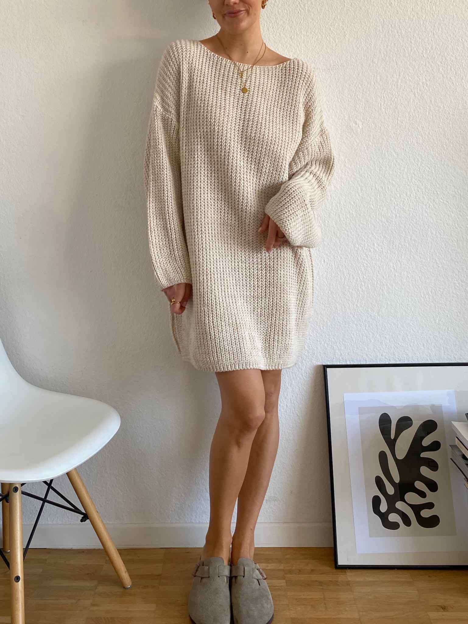Long Pulli für Damen in Beige von Maingold Basics