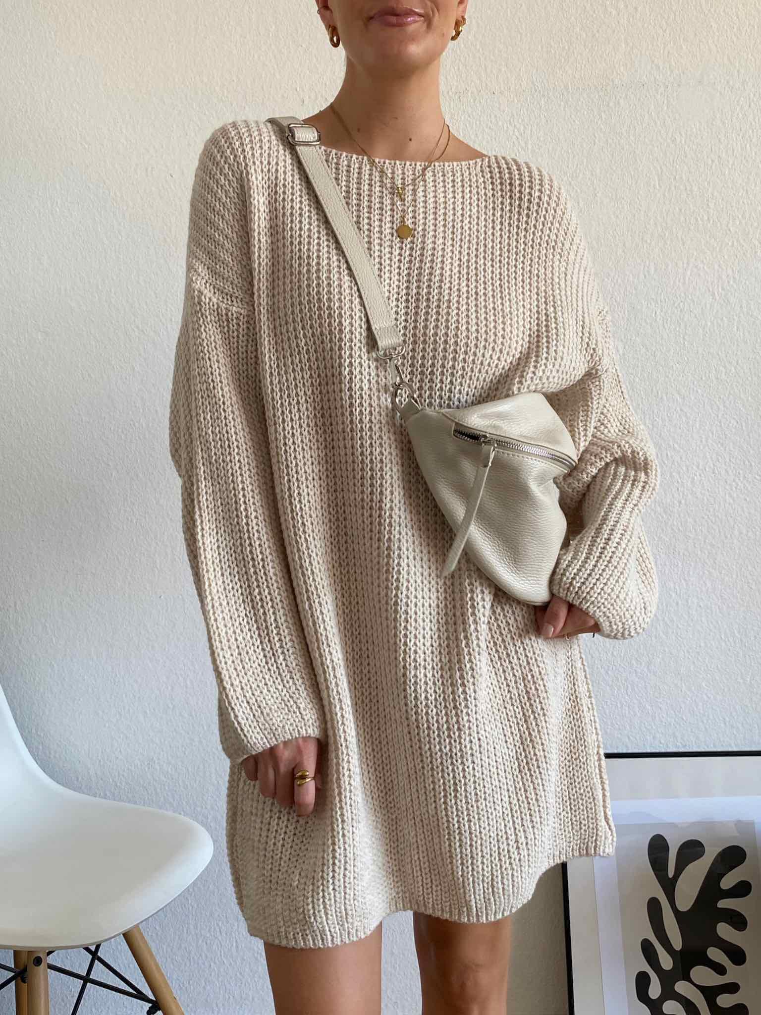 Long Pulli für Damen in Beige von Maingold Basics