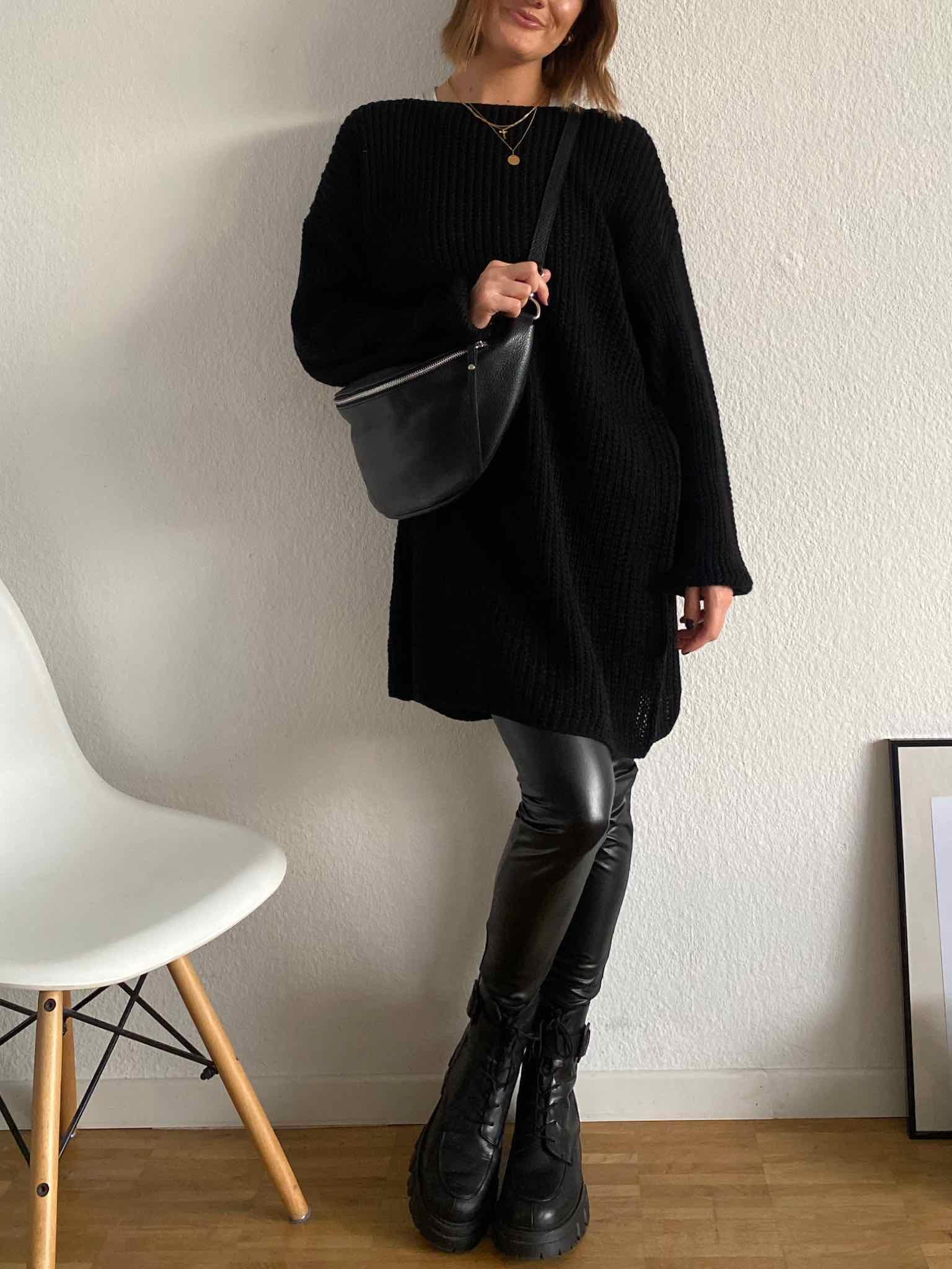 Long Pulli für Damen in Black von Maingold Basics