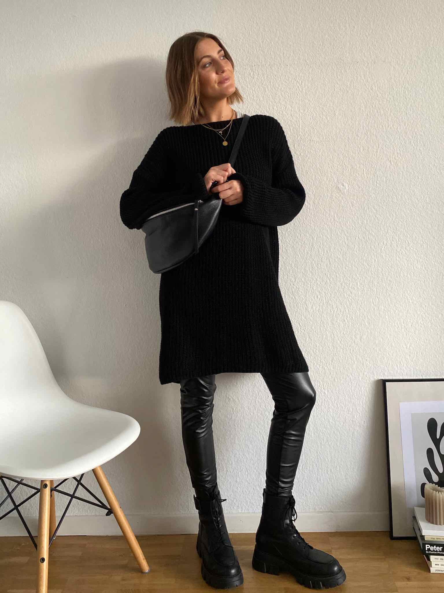Long Pulli für Damen in Black von Maingold Basics