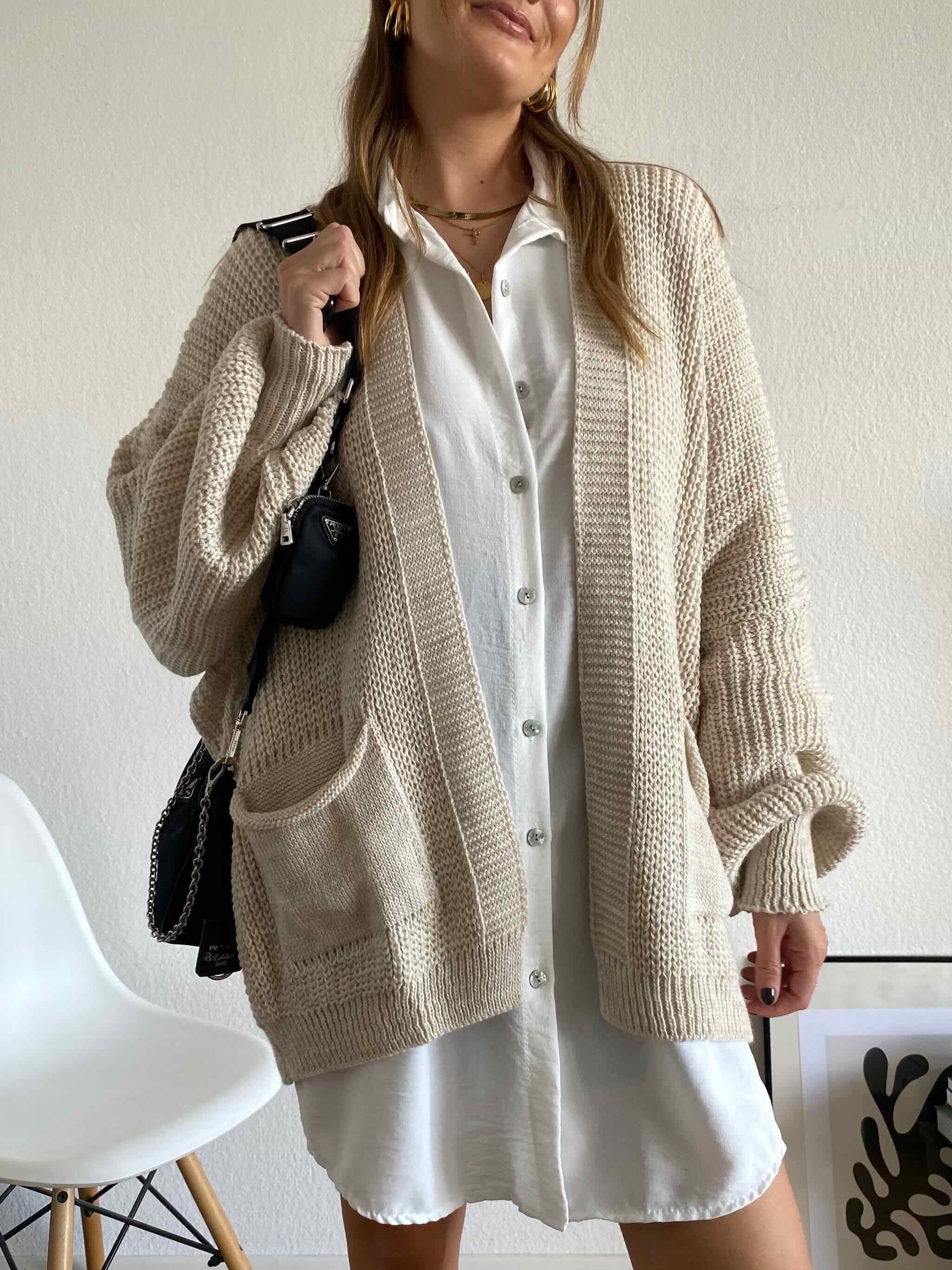 Maingold Basic Cardigan für Damen in Beige von maingoldbasics.de