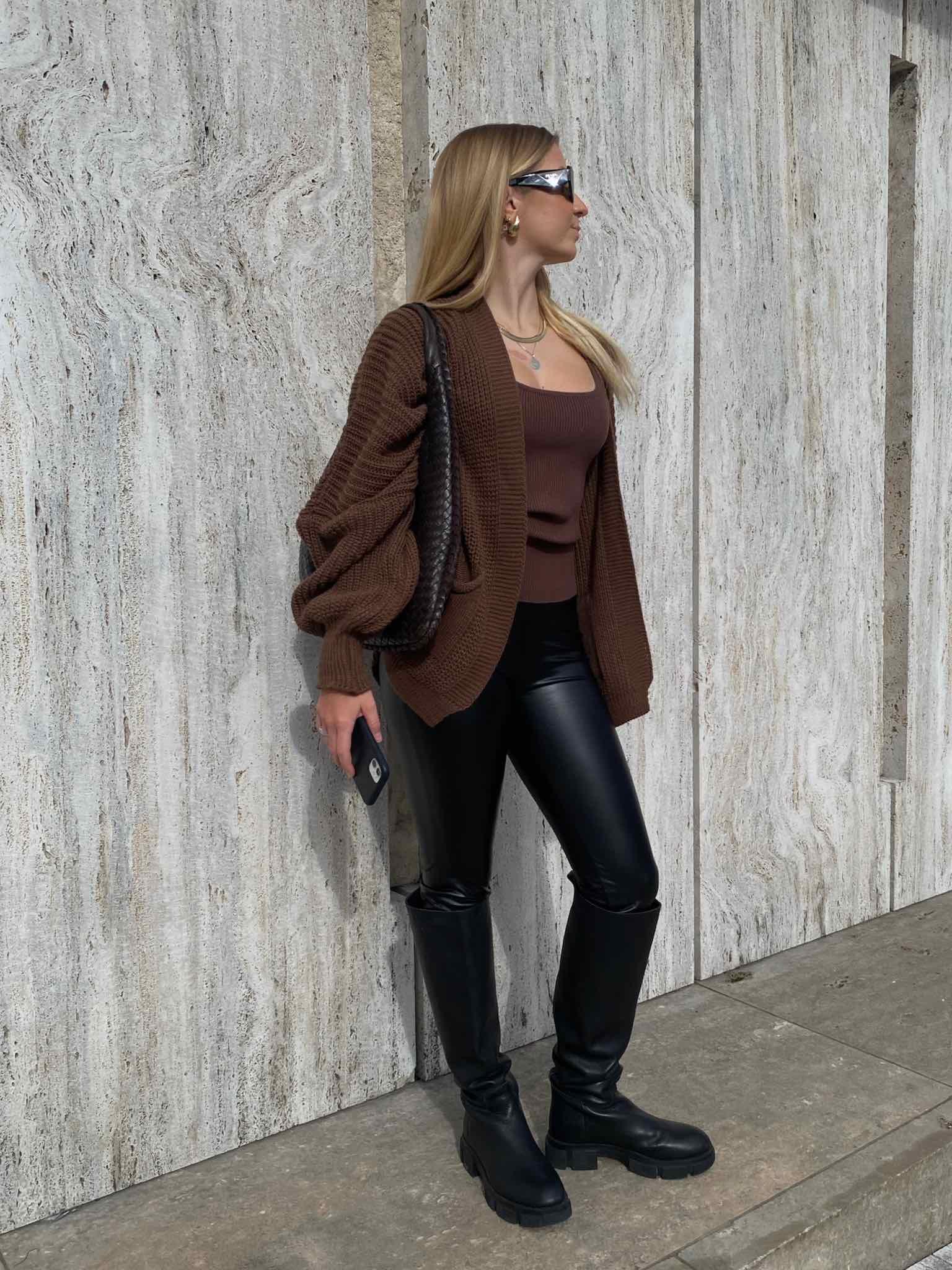 Maingold Basic Cardigan für Damen in Brown von Maingold Basics