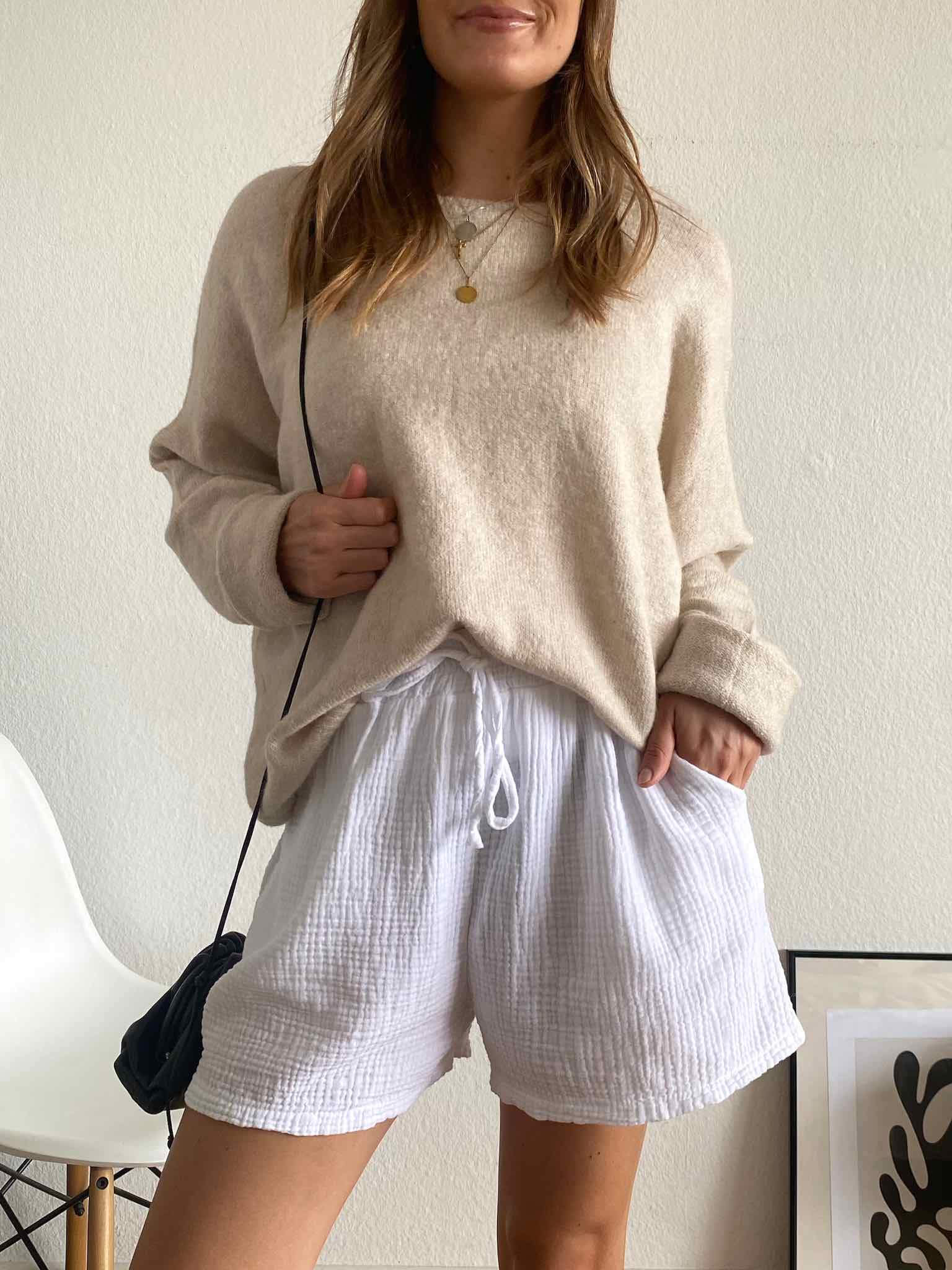 Maingold Basic Lieblings Pulli für Damen in Light Beige von Maingold Basics