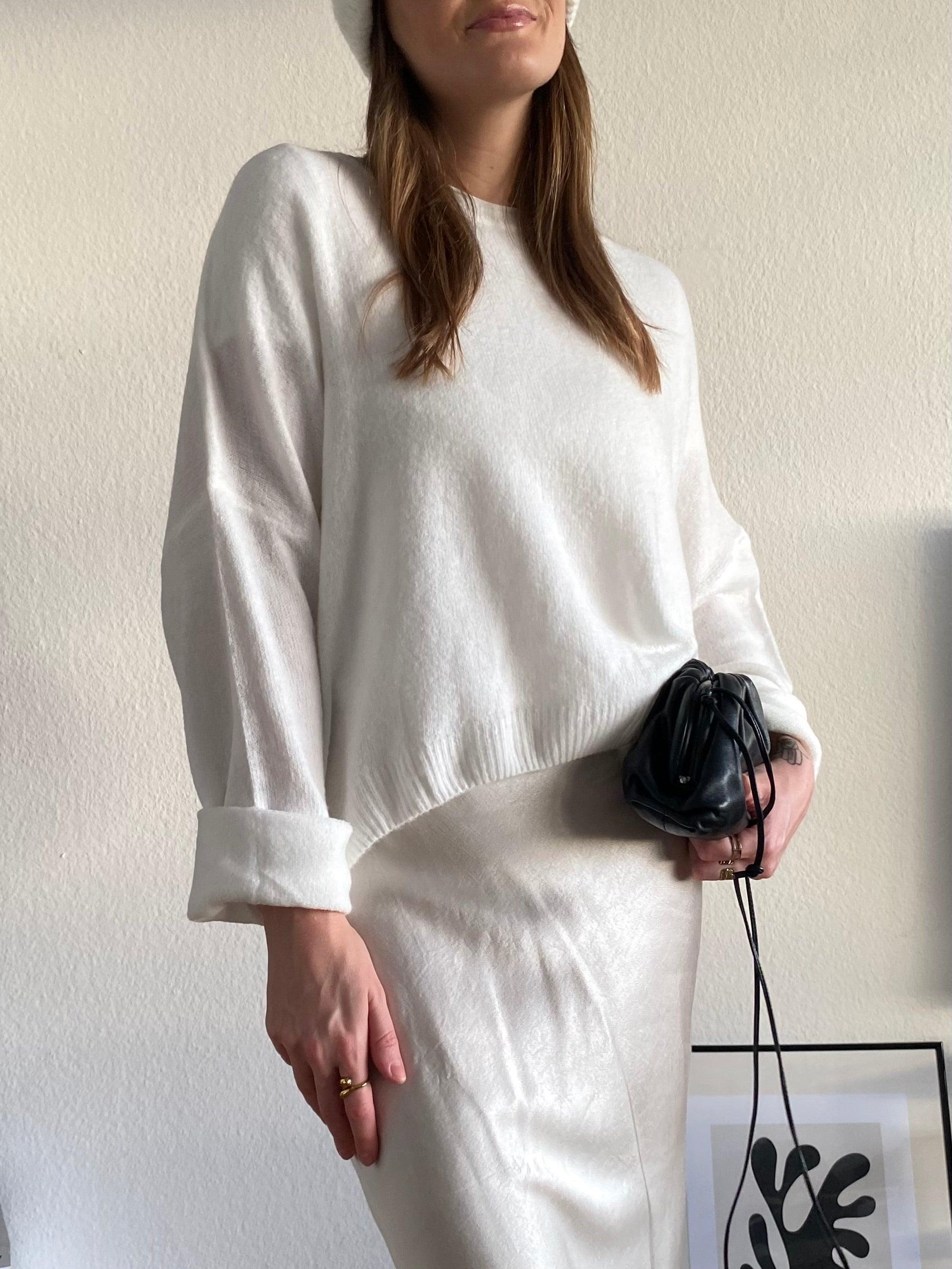 Maingold Basic Lieblings Pulli für Damen in Wollweiß von Maingold Basics