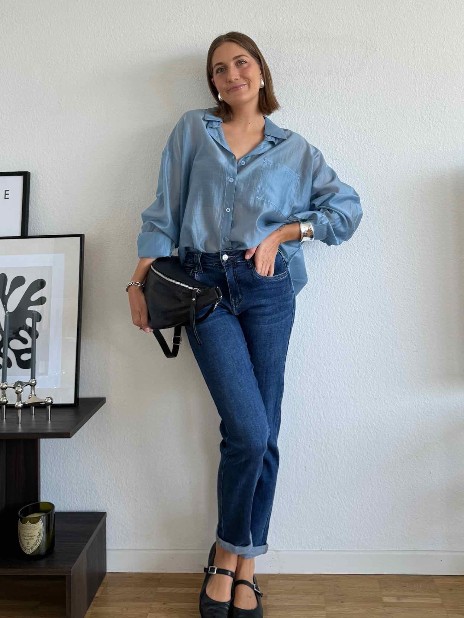 Mom Jeans in Dark Blue für Damen von Maingold Basics