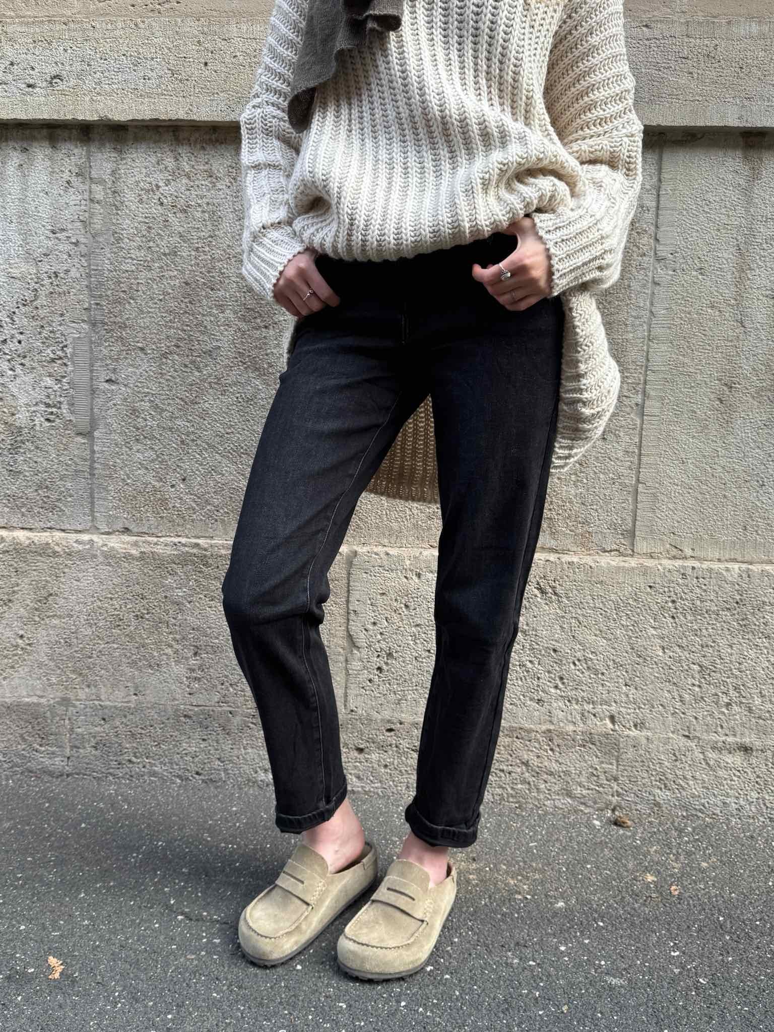 Mom Jeans - Dark Grey