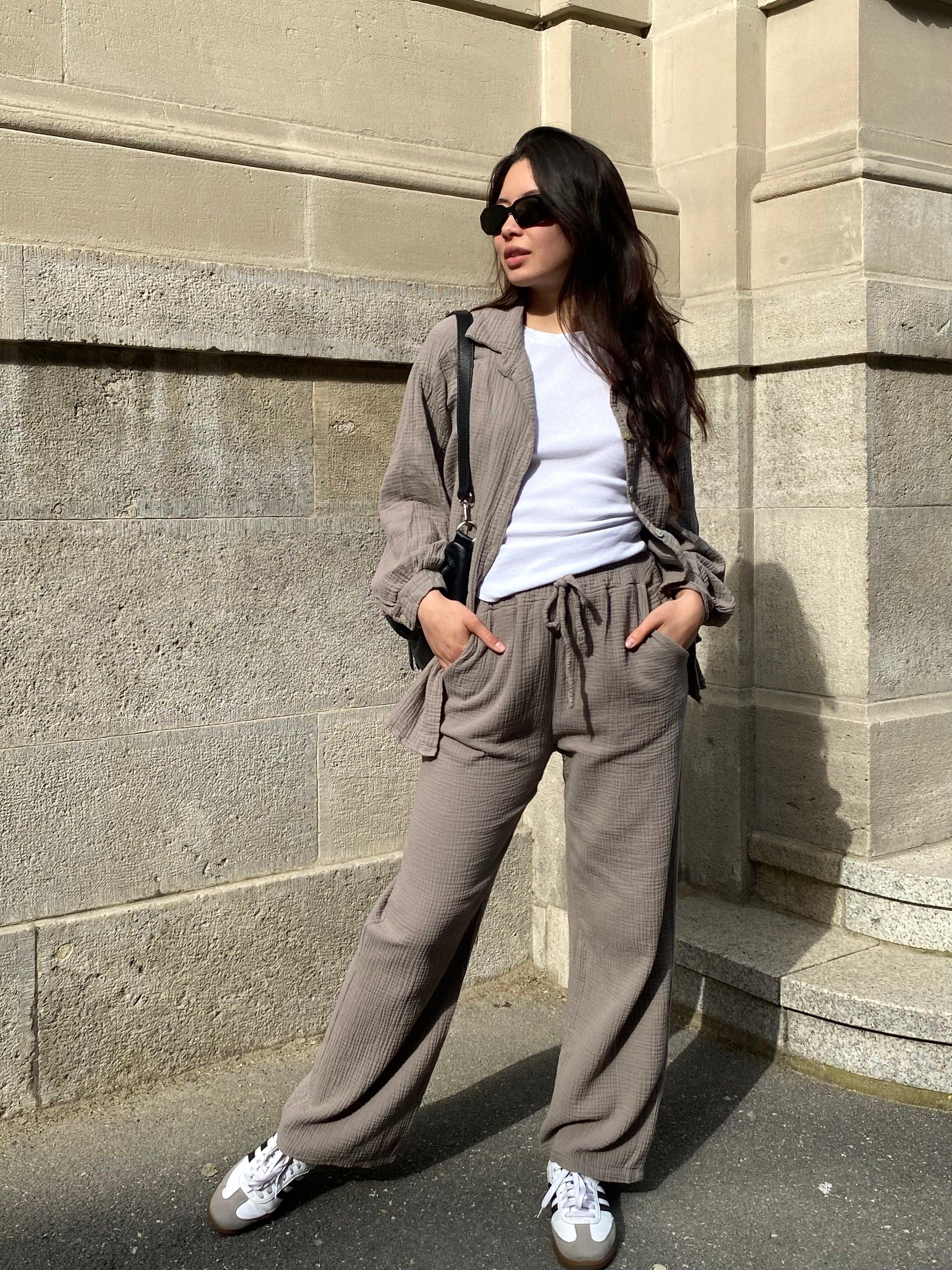 Musselin Pants - Taupe