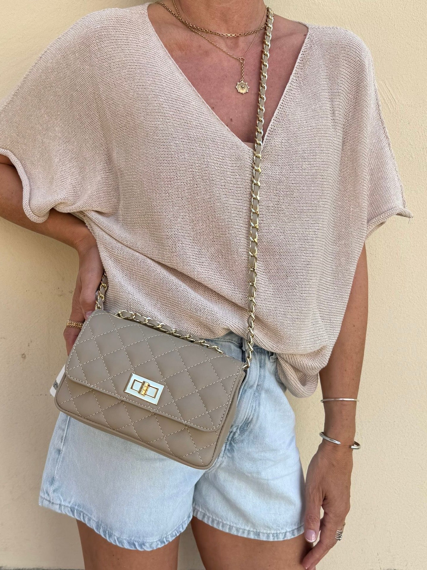 Oversize Strickshirt - Creme