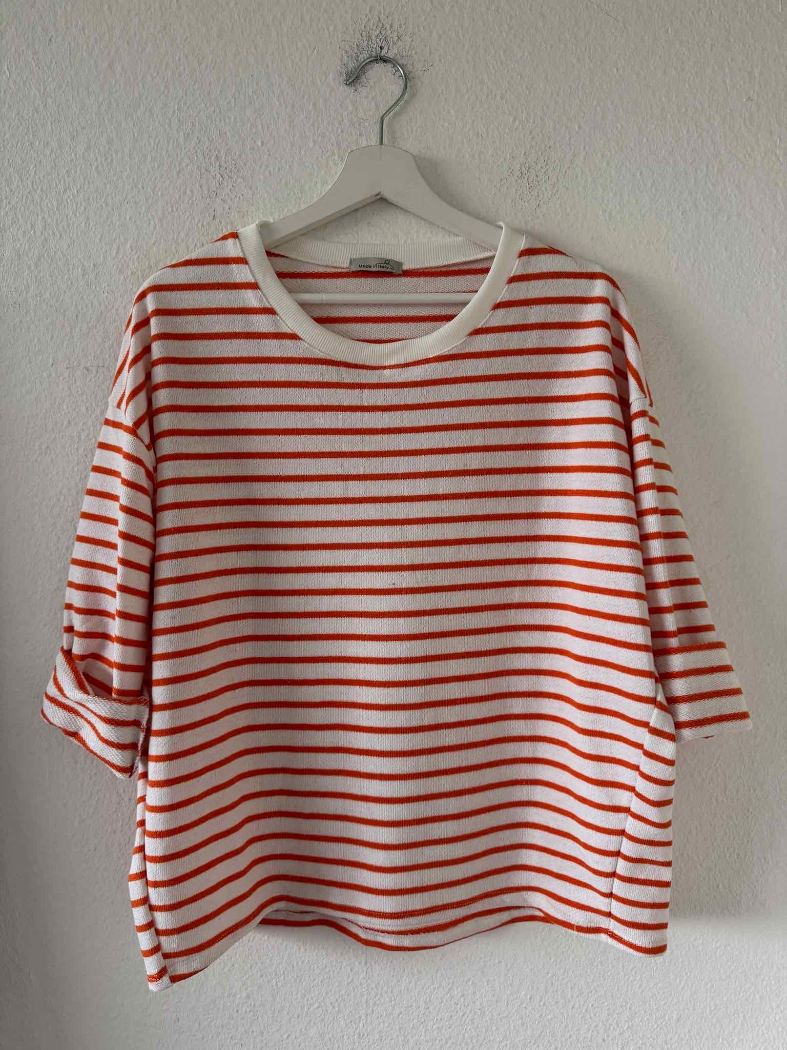 Striped Sweatshirt - Orange gestreift
