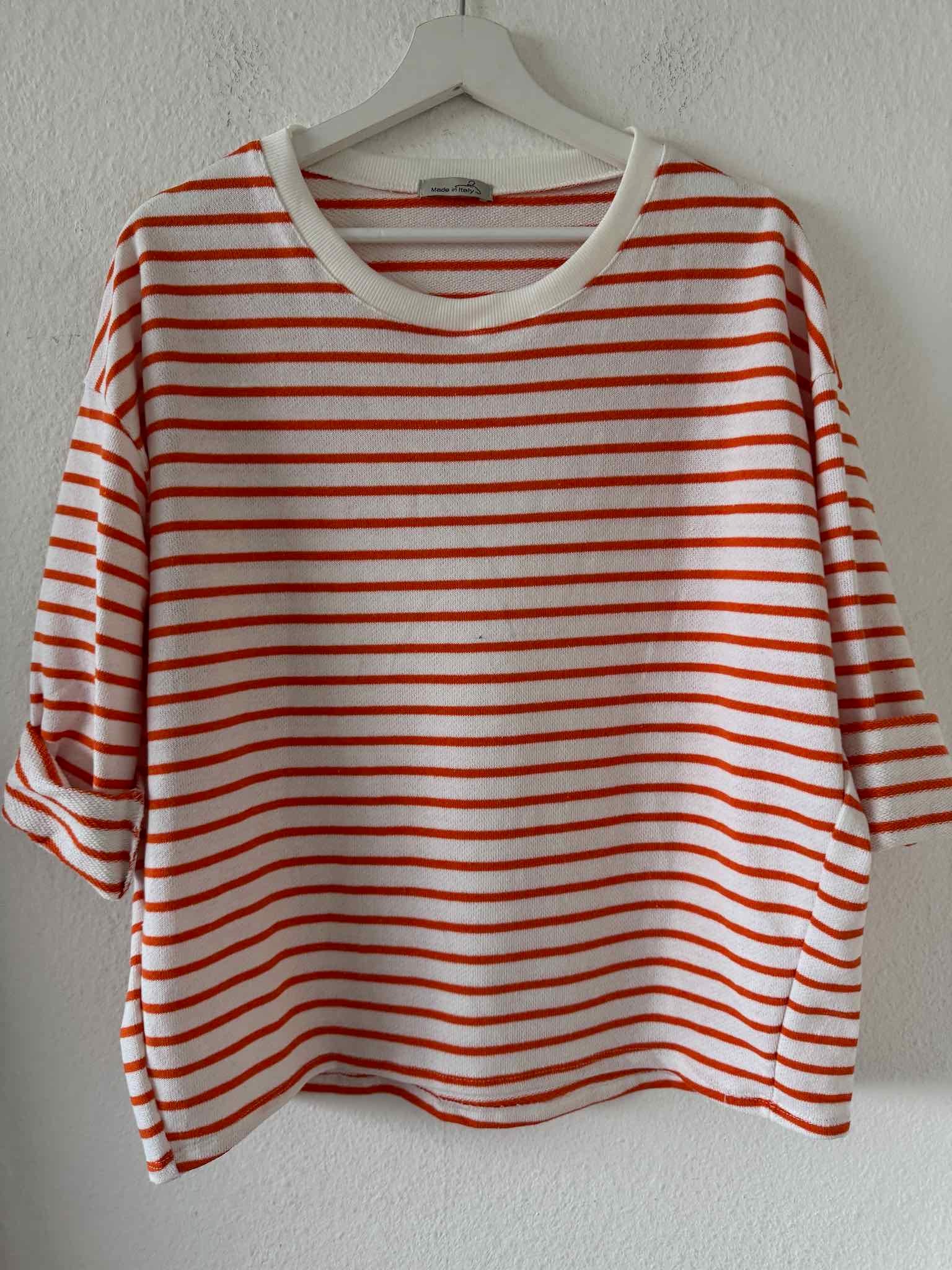 Striped Sweatshirt - Orange gestreift