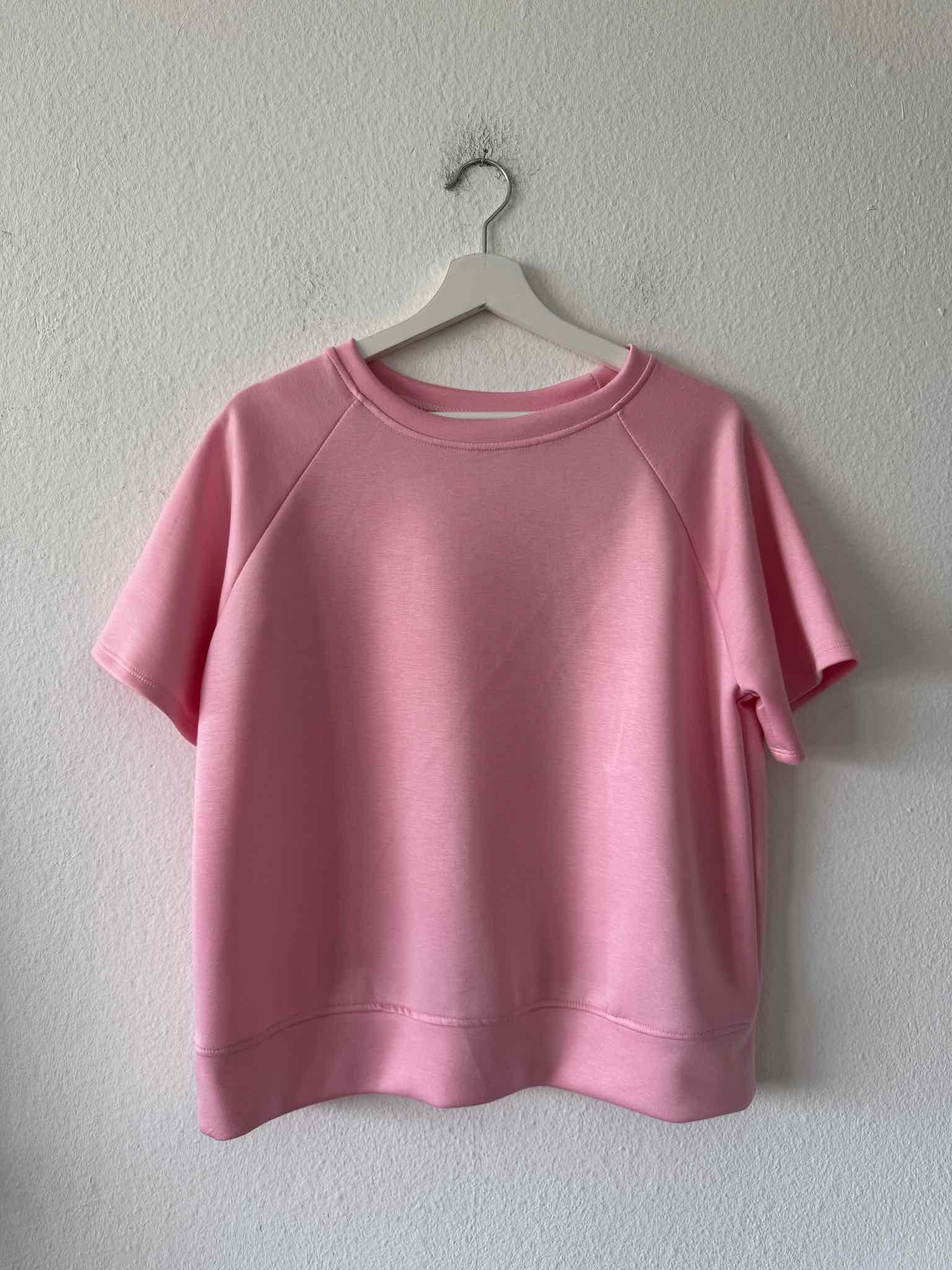 Viskose T-Shirt für Damen in Baby Pink von Maingold Basics