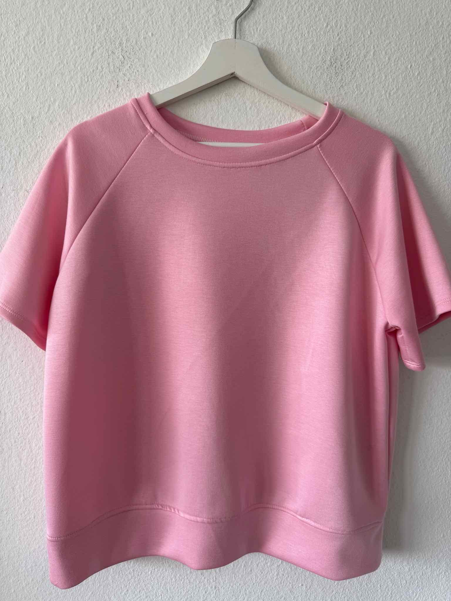 Viskose T-Shirt für Damen in Baby Pink von Maingold Basics