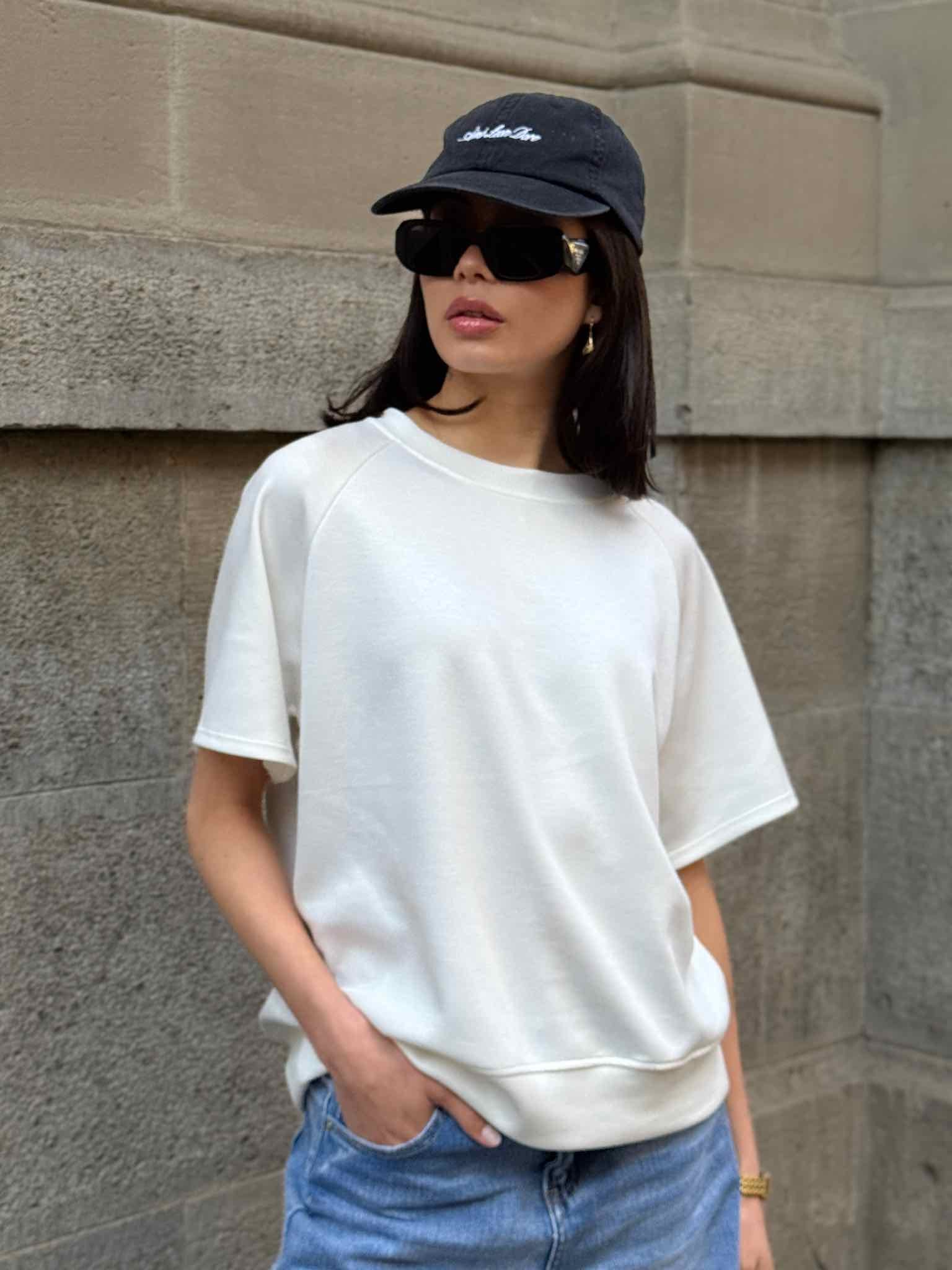 Viskose T-Shirt für Damen in White von Maingold Basics