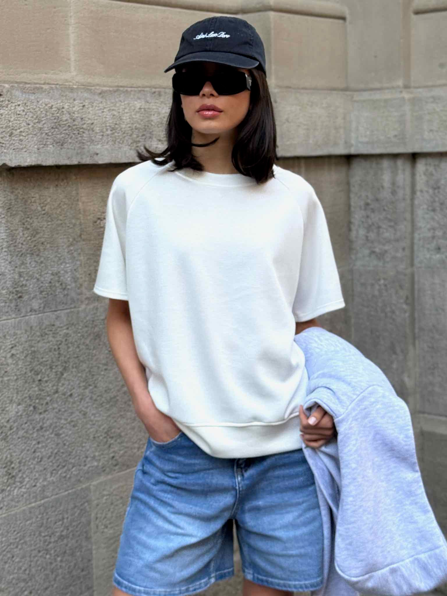 Viskose T-Shirt für Damen in White von Maingold Basics