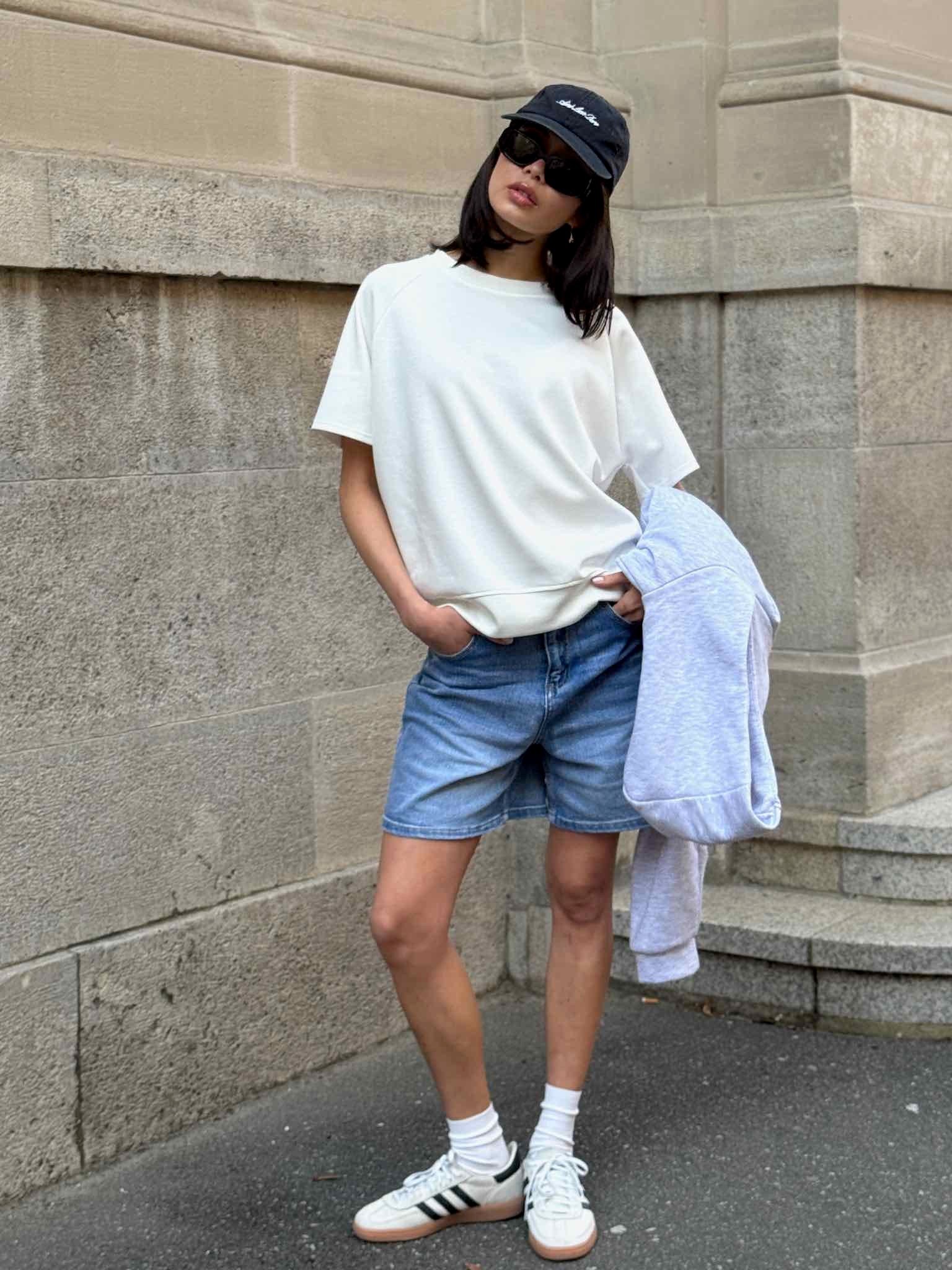 Viskose T-Shirt für Damen in White von Maingold Basics