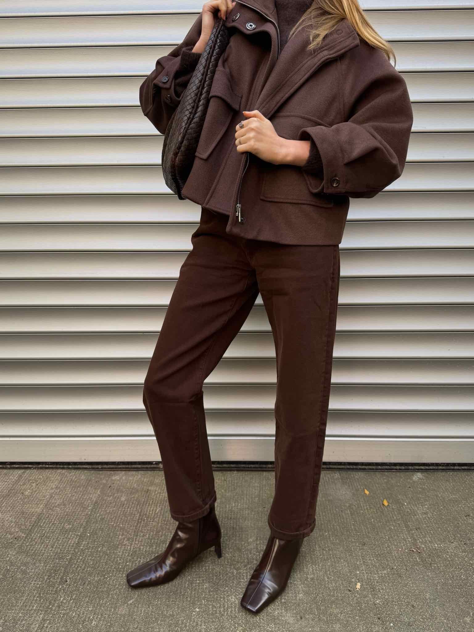 Balloon Jeans für Damen in Chocolate von Maingold Basics