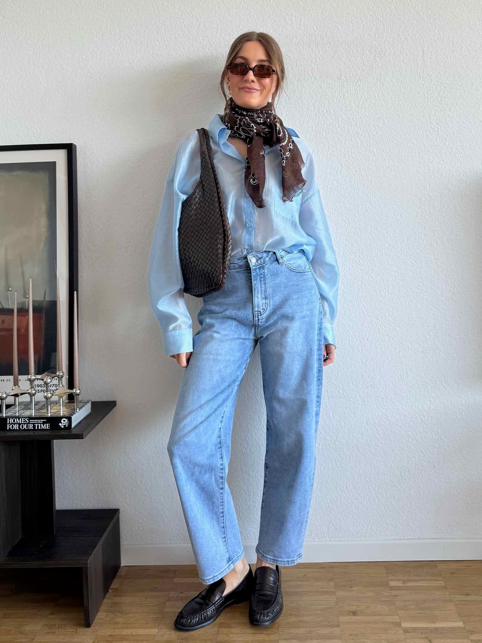 Balloon Jeans für Damen in Light Blue von Maingold Basics