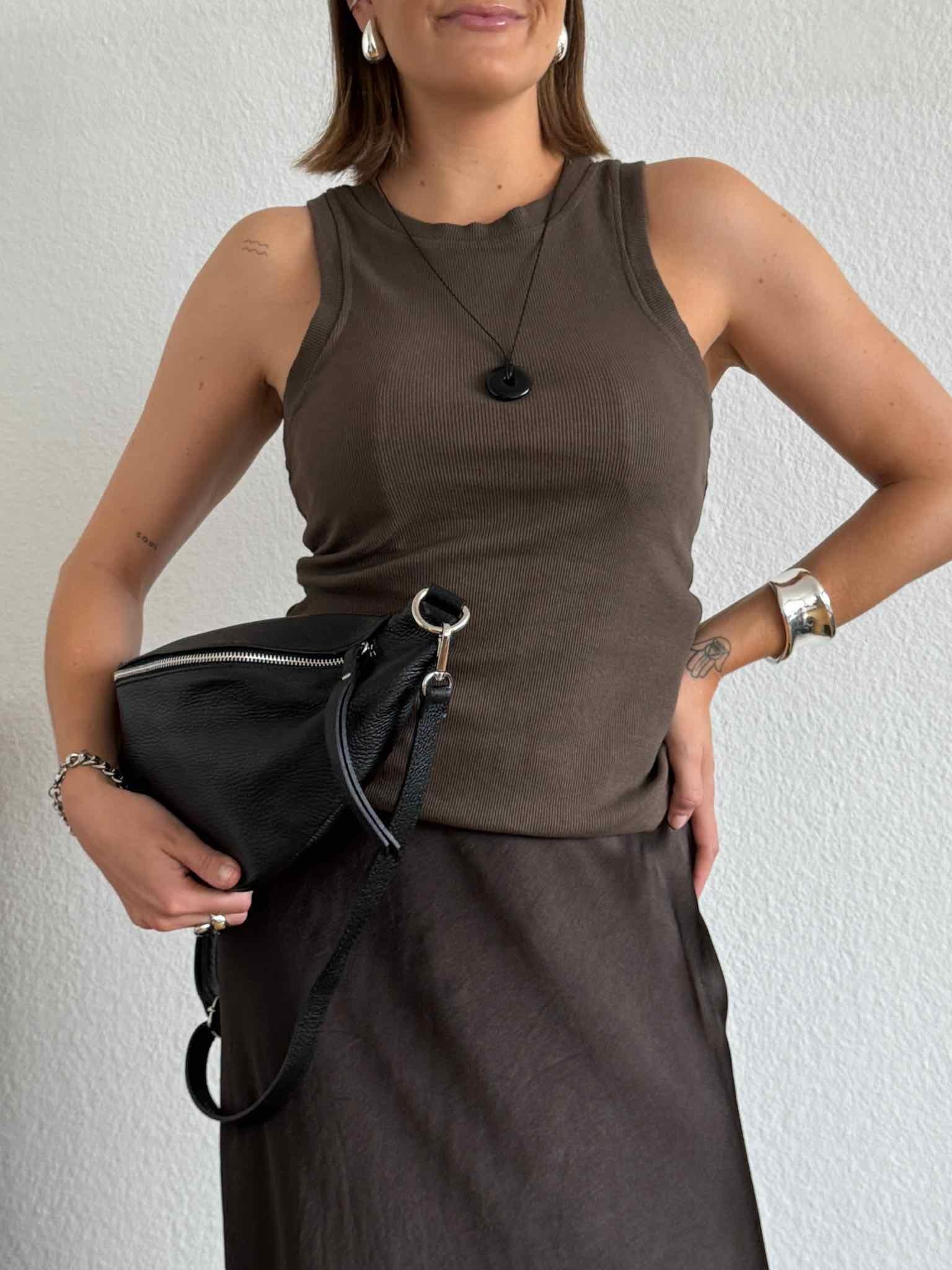 Basic Tank Top für Damen in Brown von Maingold Basics