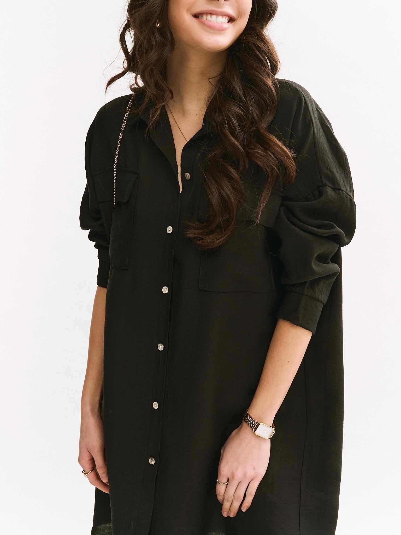 Blusenkleid Lina für Damen in Black von Maingold Basics