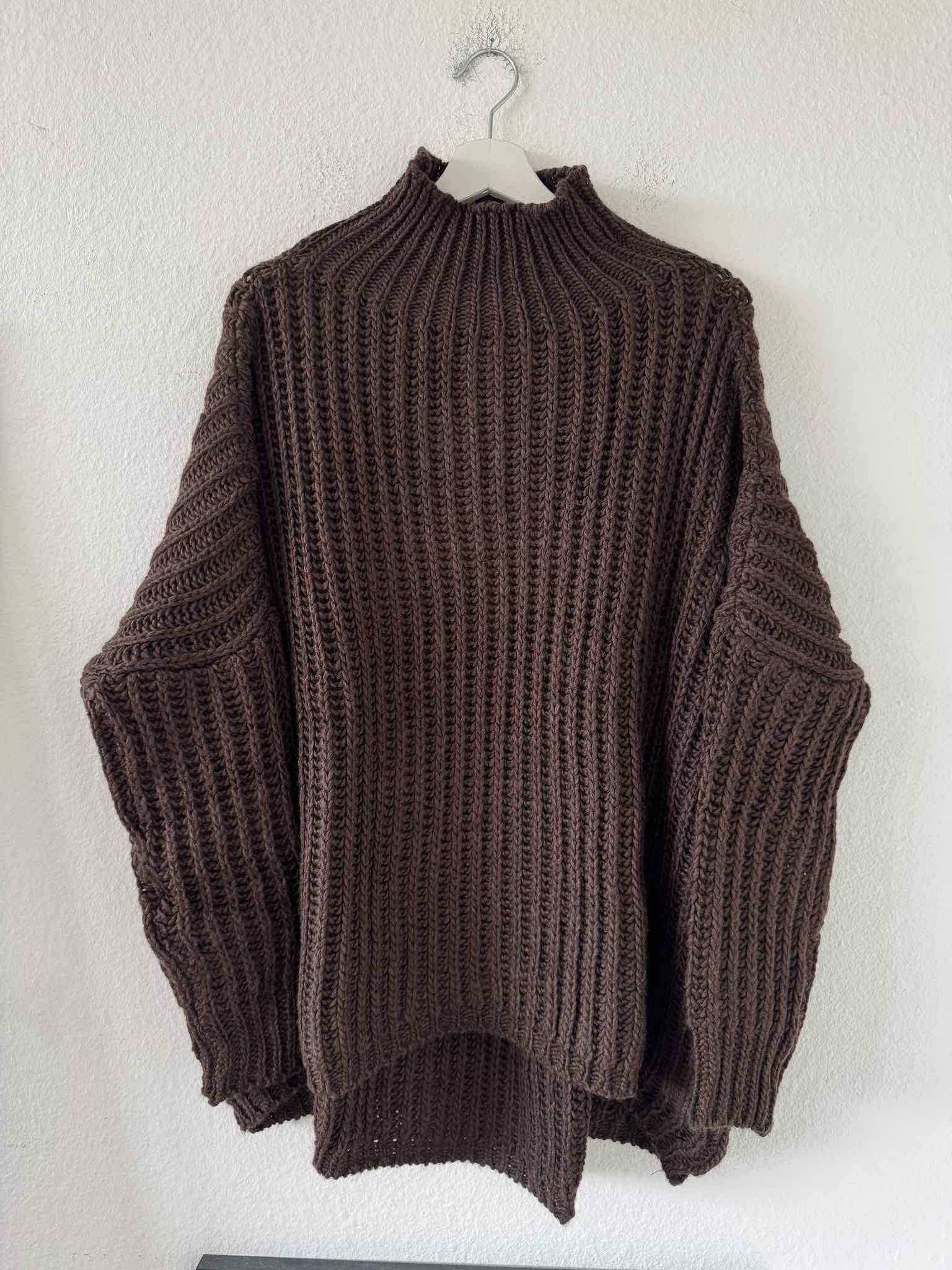 Chunky Knit Pullover für Damen in Chocolate von Maingold Basics