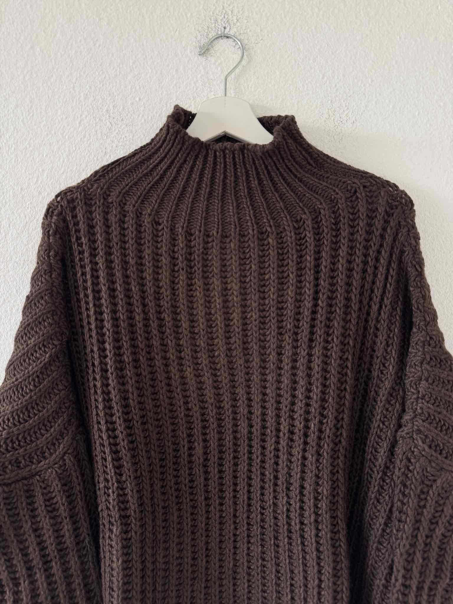 Chunky Knit Pullover für Damen in Chocolate von Maingold Basics