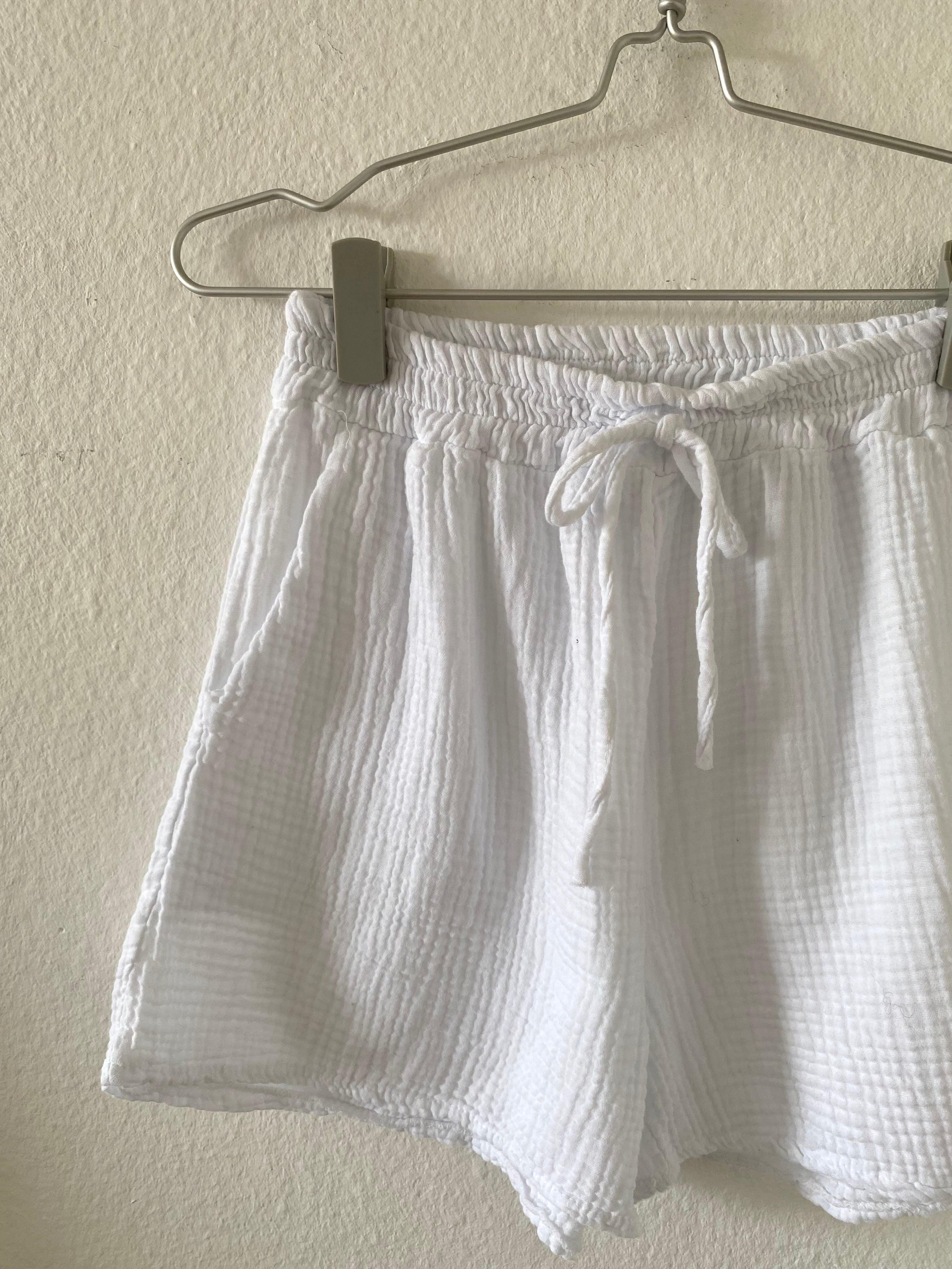 Musselin Shorts - White