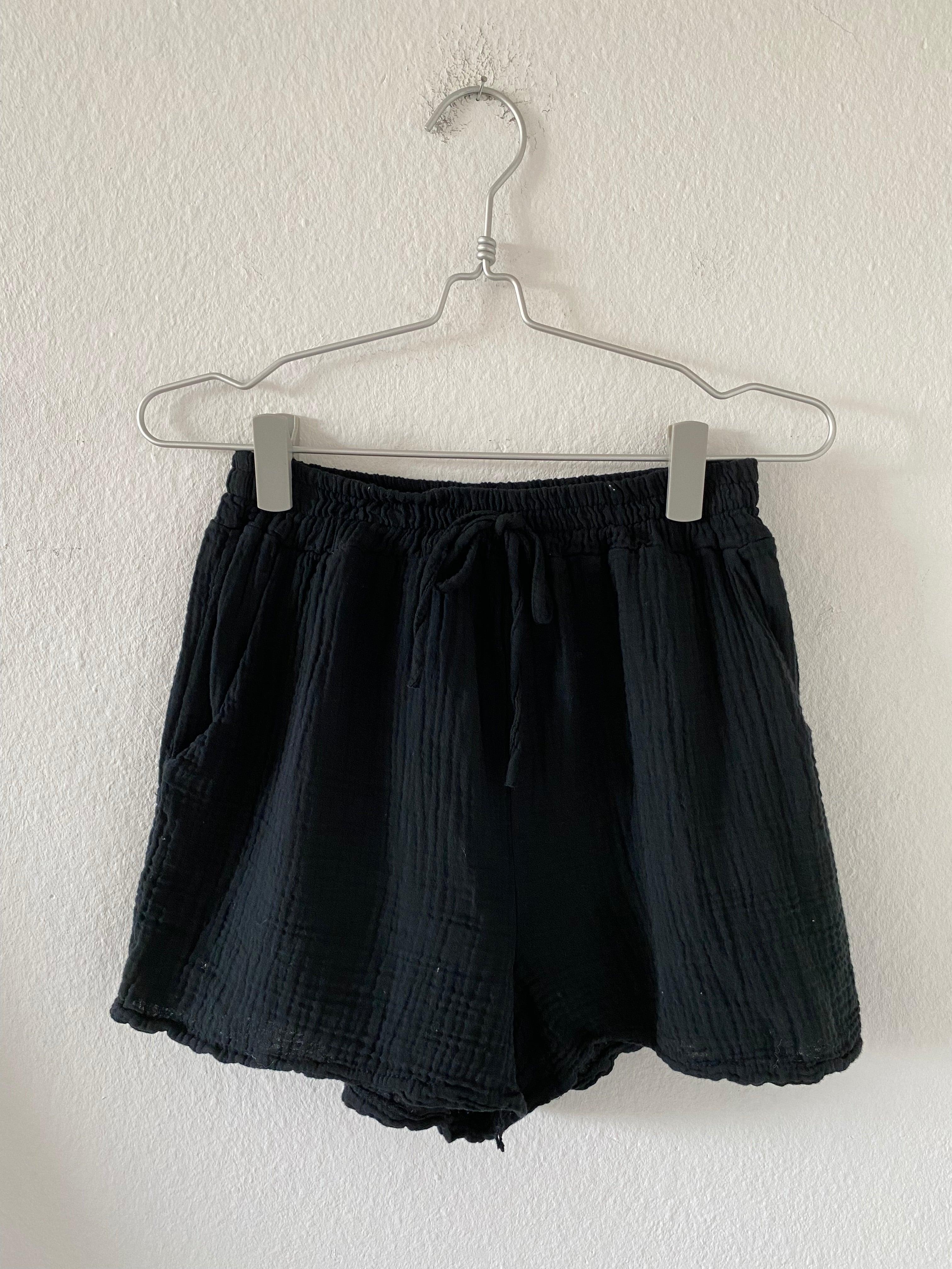 Musselin Shorts - Black