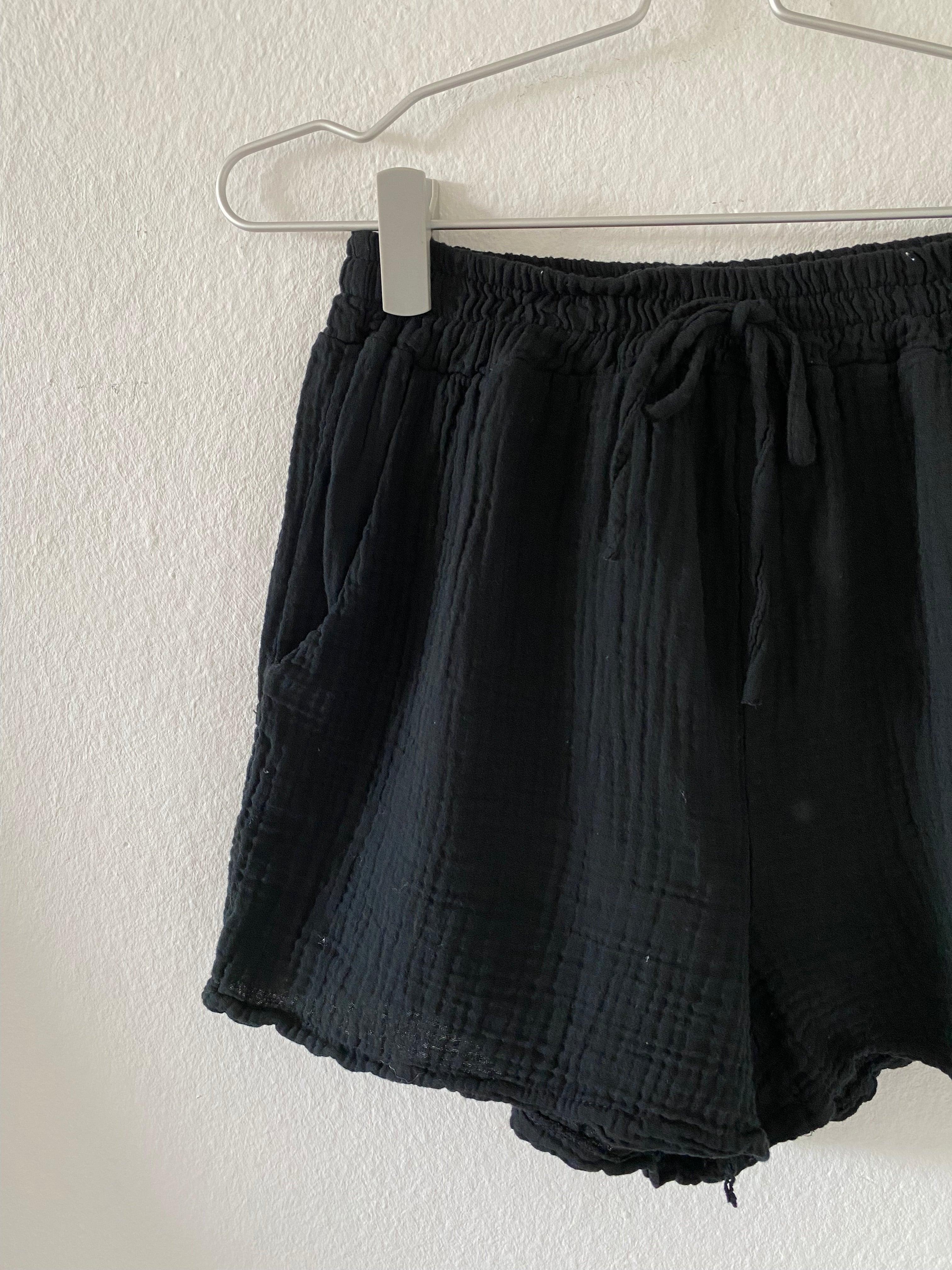 Musselin Shorts - Black