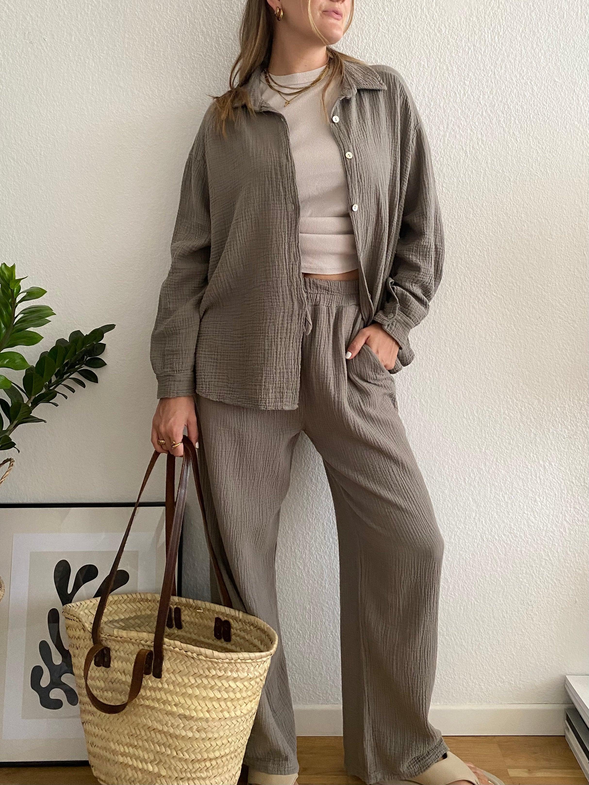 Musselin Pants - Taupe
