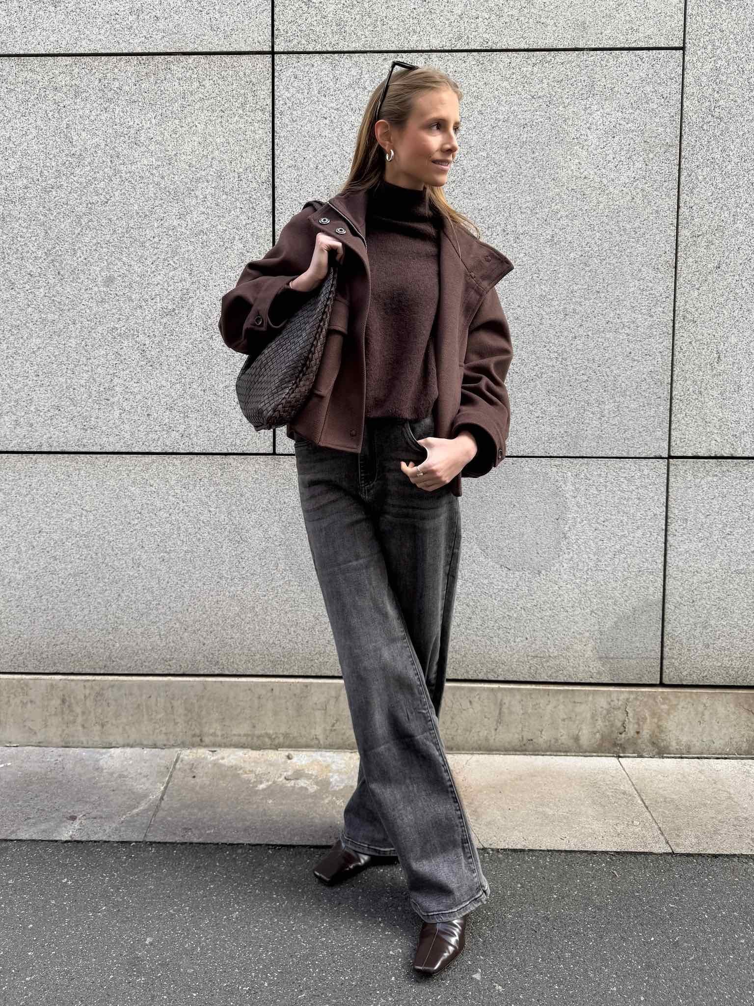 Lumina Jacke mit Stehkragen - Brown
