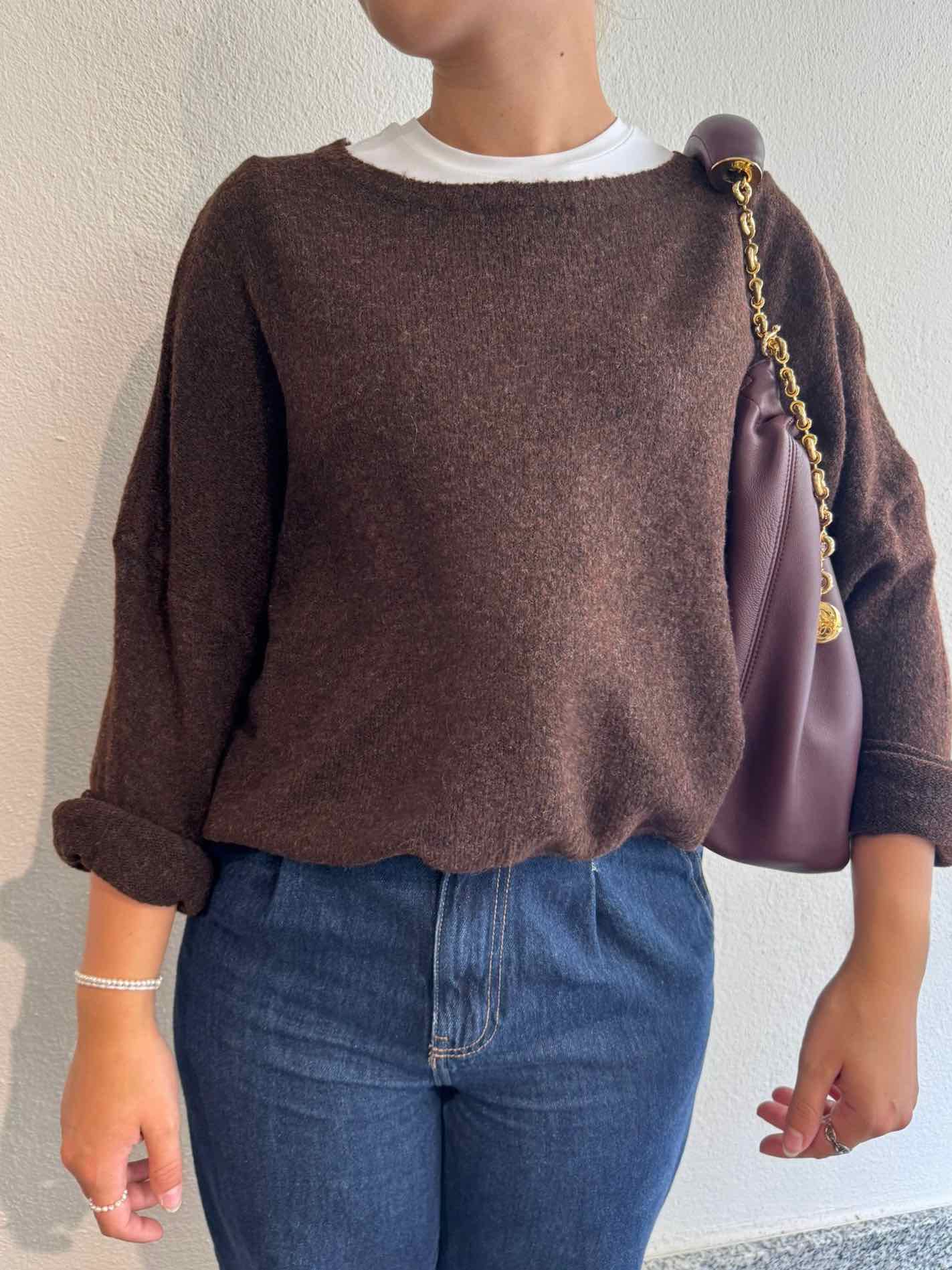 Maingold Basic Lieblings Pulli in Schokobraun von Maingold Basics
