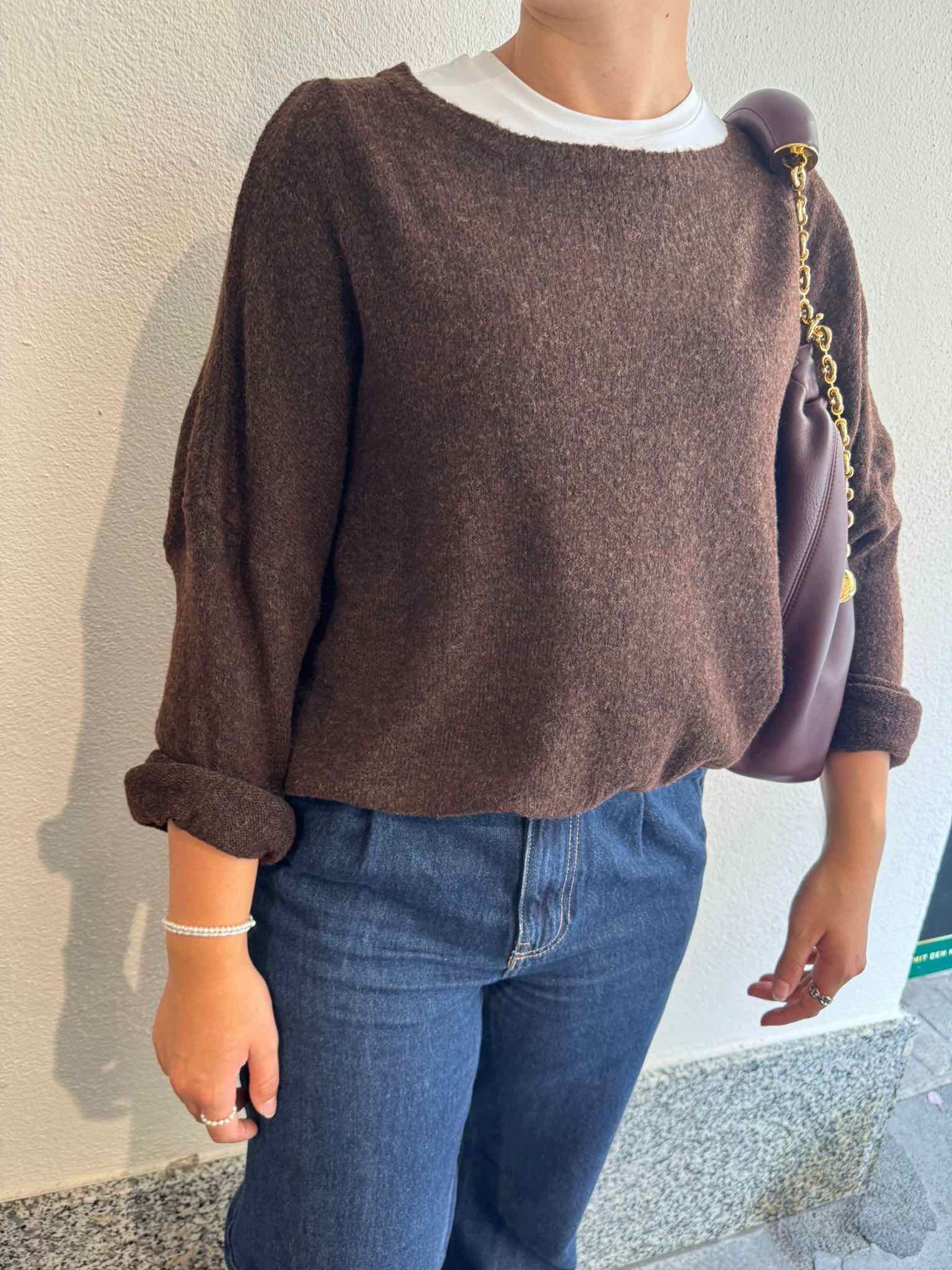 Maingold Basic Lieblings Pulli in Schokobraun von Maingold Basics