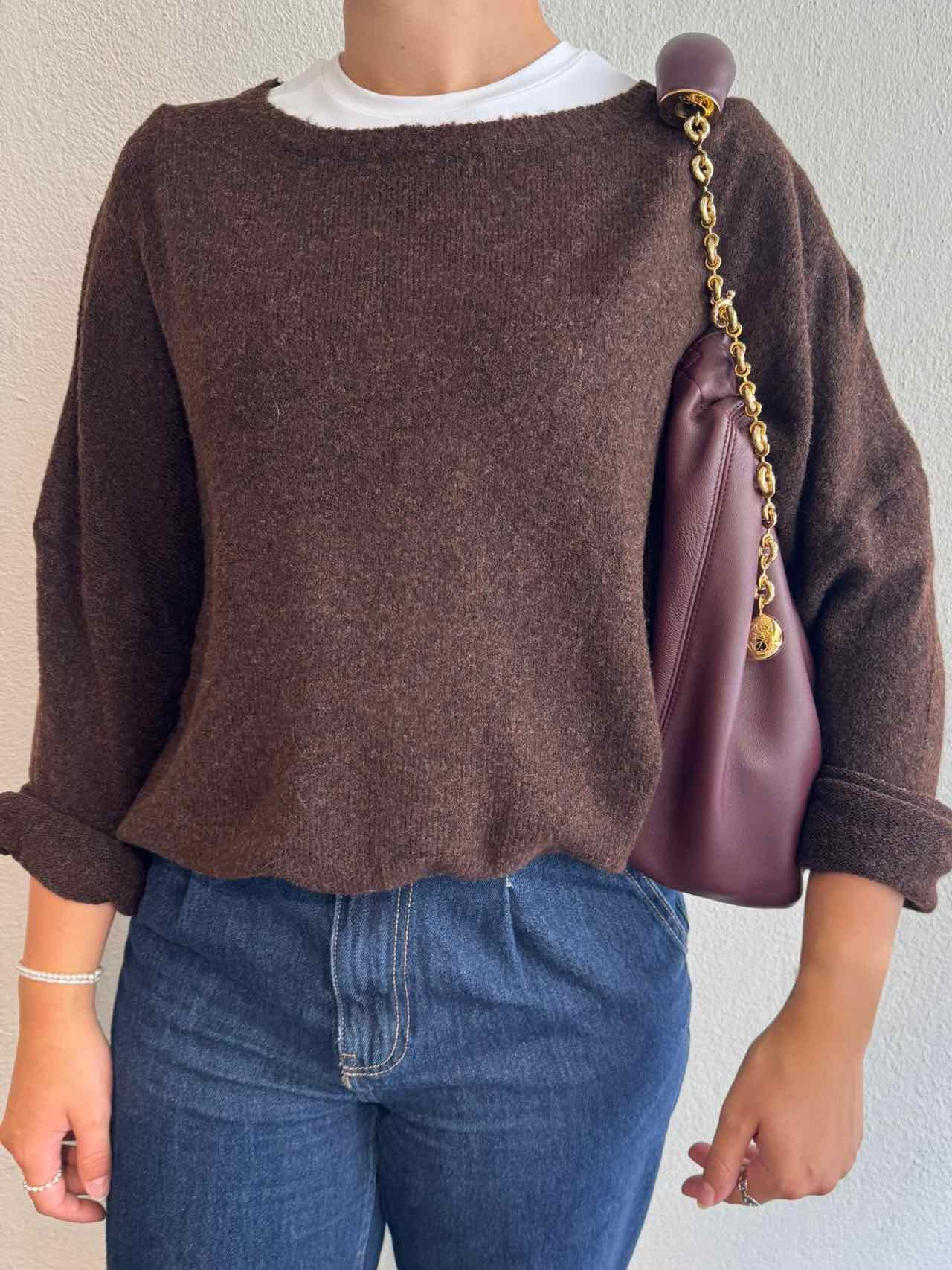 Maingold Basic Lieblings Pulli in Schokobraun von Maingold Basics