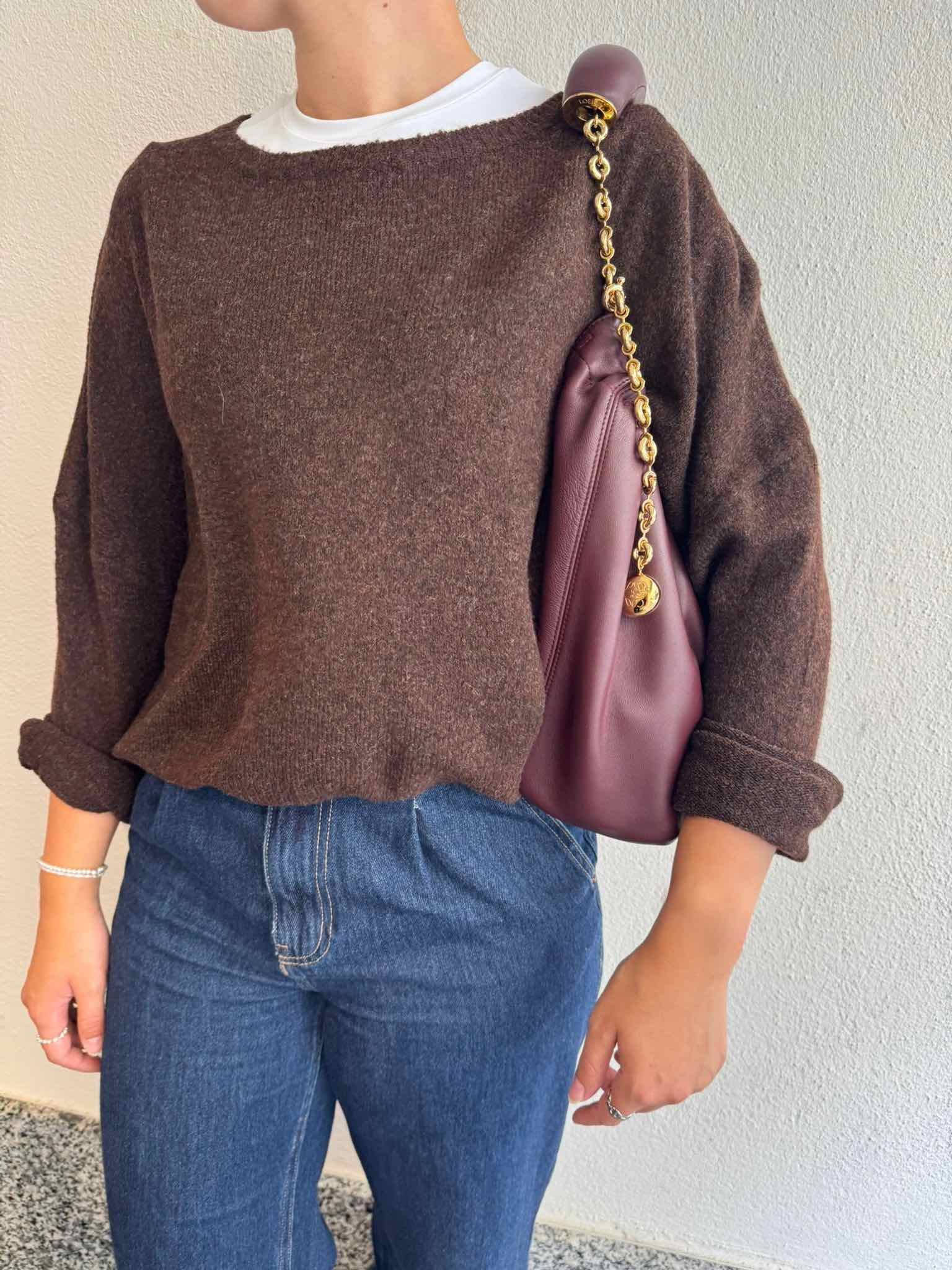 Maingold Basic Lieblings Pulli in Schokobraun von Maingold Basics