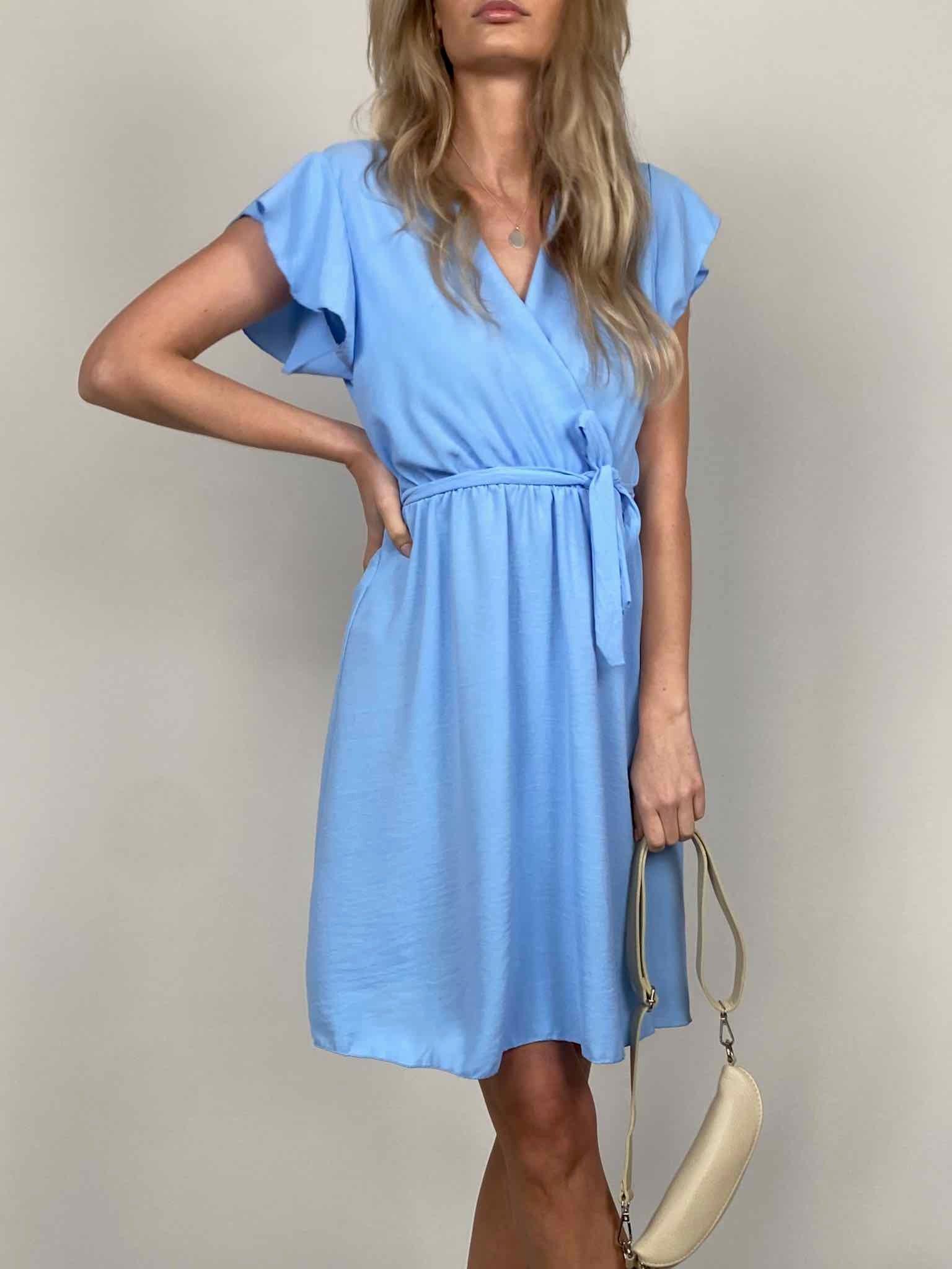 Maingold Basic Summer Dress für Damen Baby Blue von Maingold Basics
